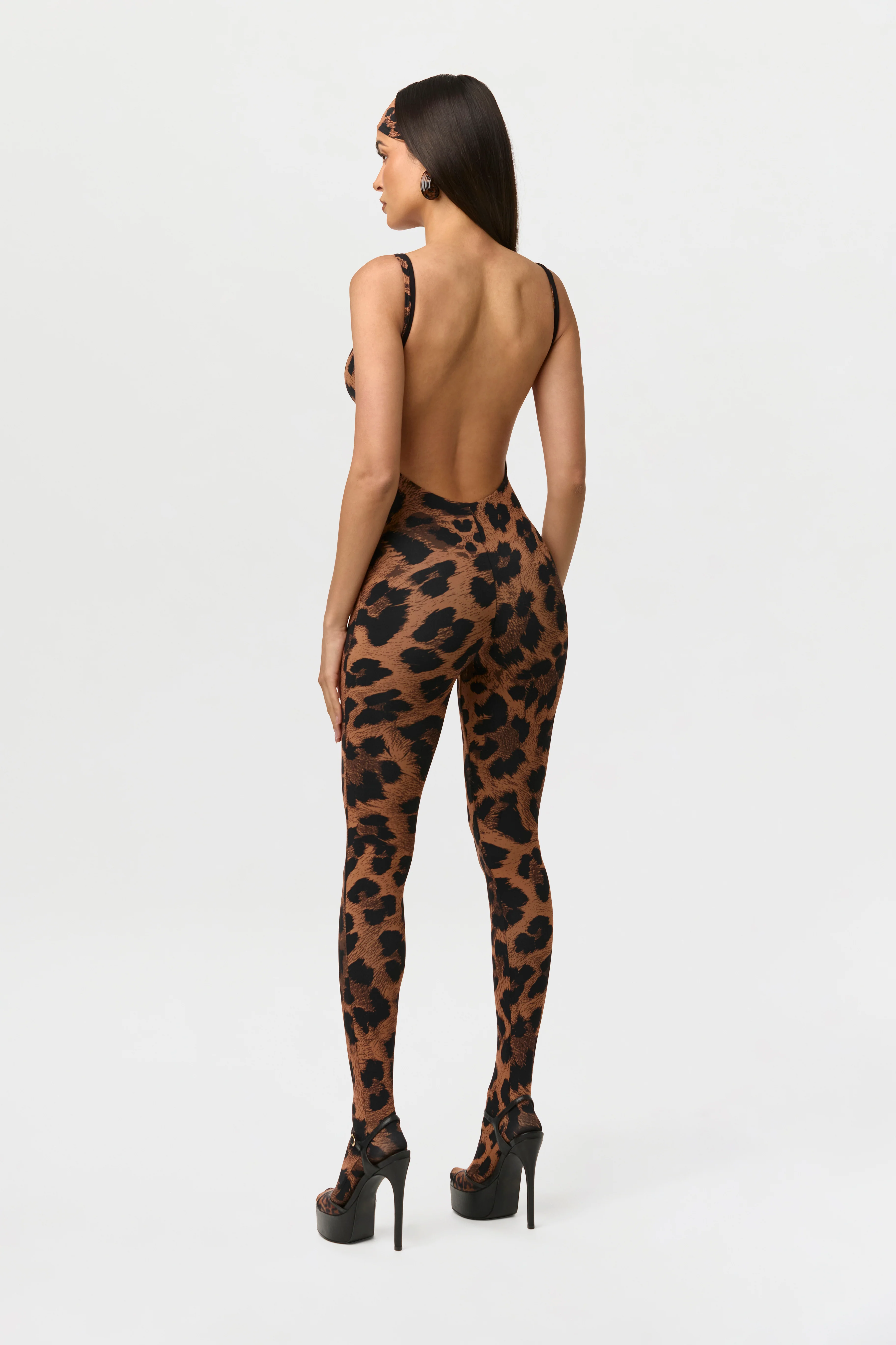 Naked Print Open Back Jumpsuit - Image 4