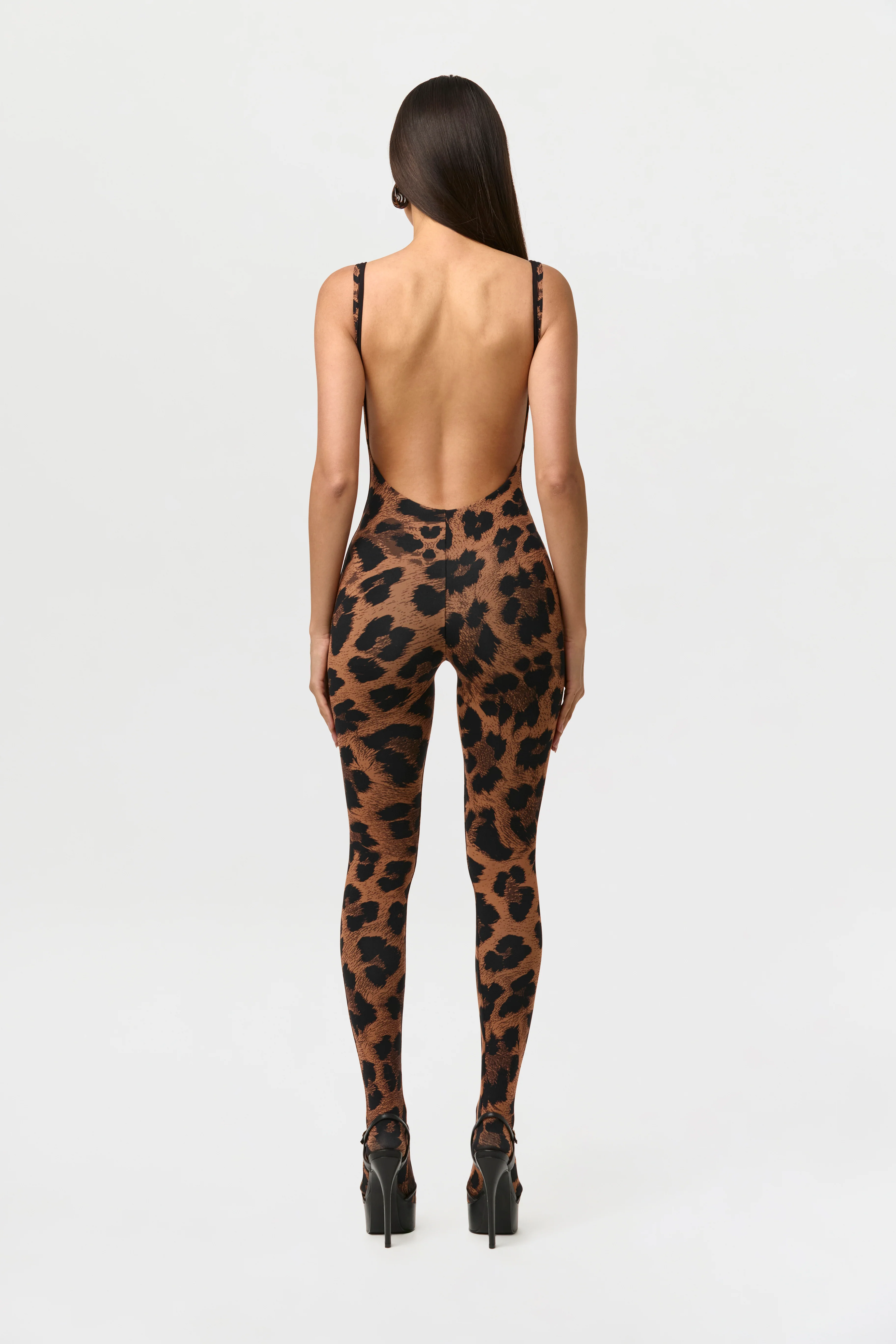 Naked Print Open Back Jumpsuit - Image 5