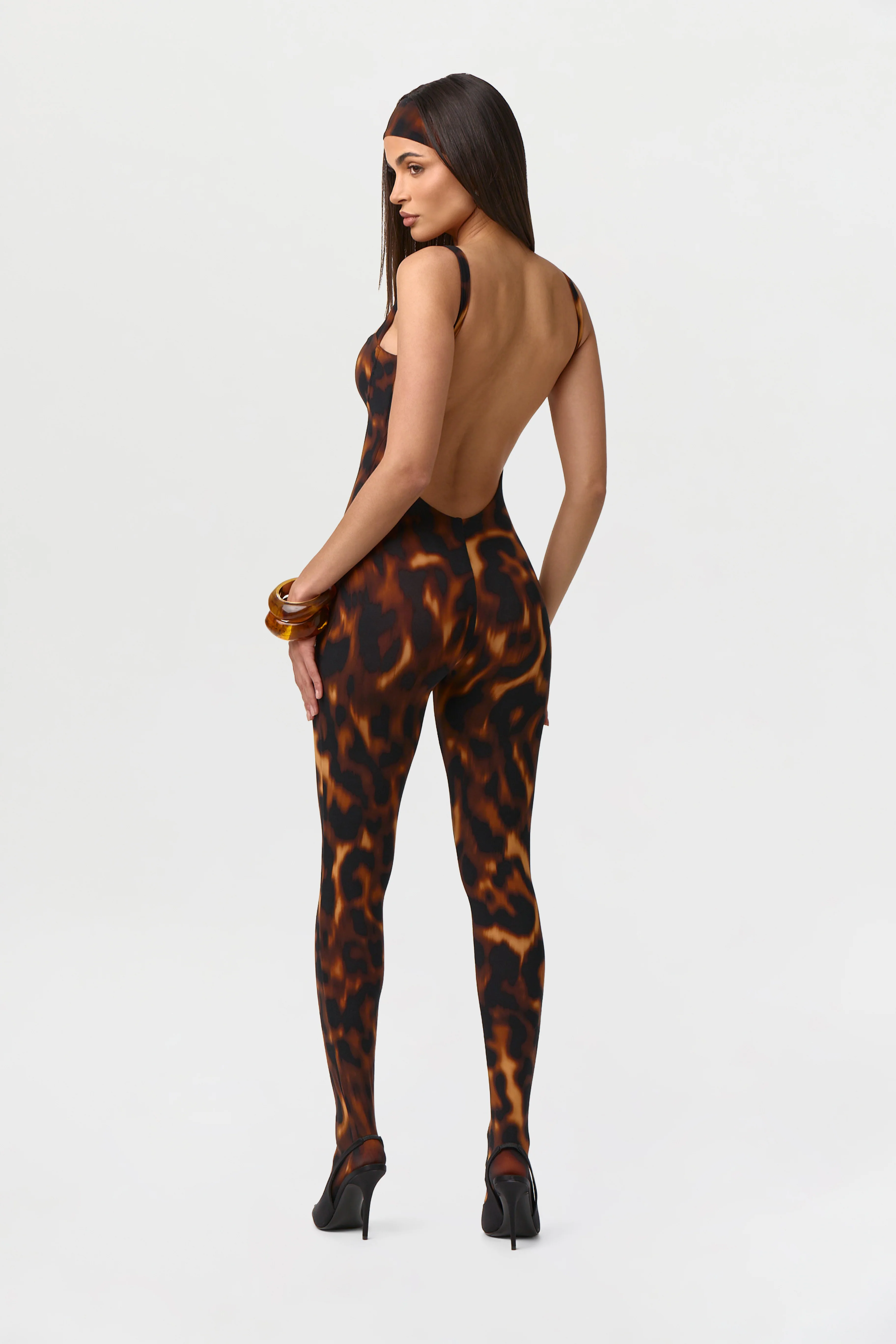 Naked Print Open Back Jumpsuit - Image 7
