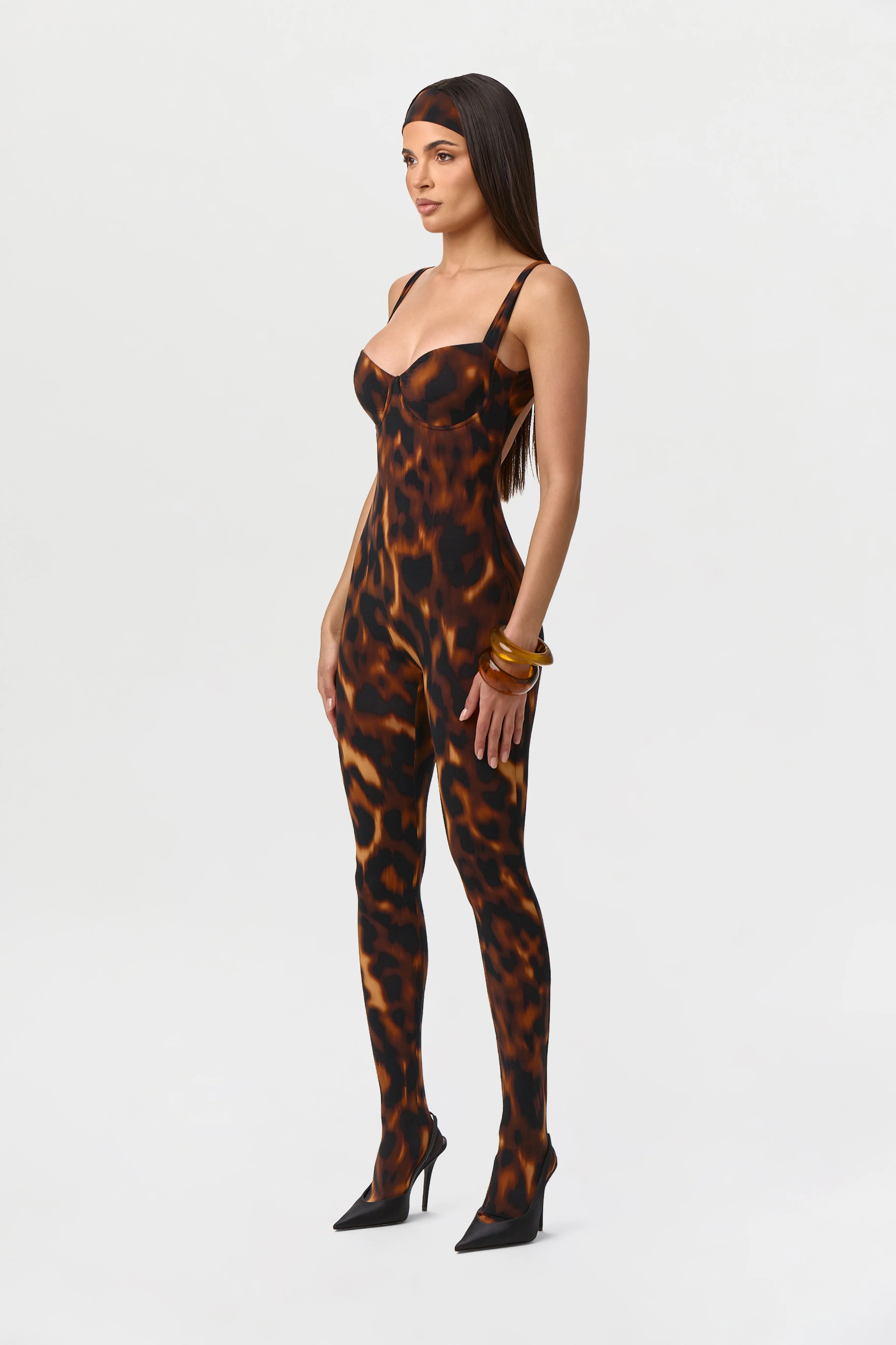 Naked Print Open Back Jumpsuit - Image 8