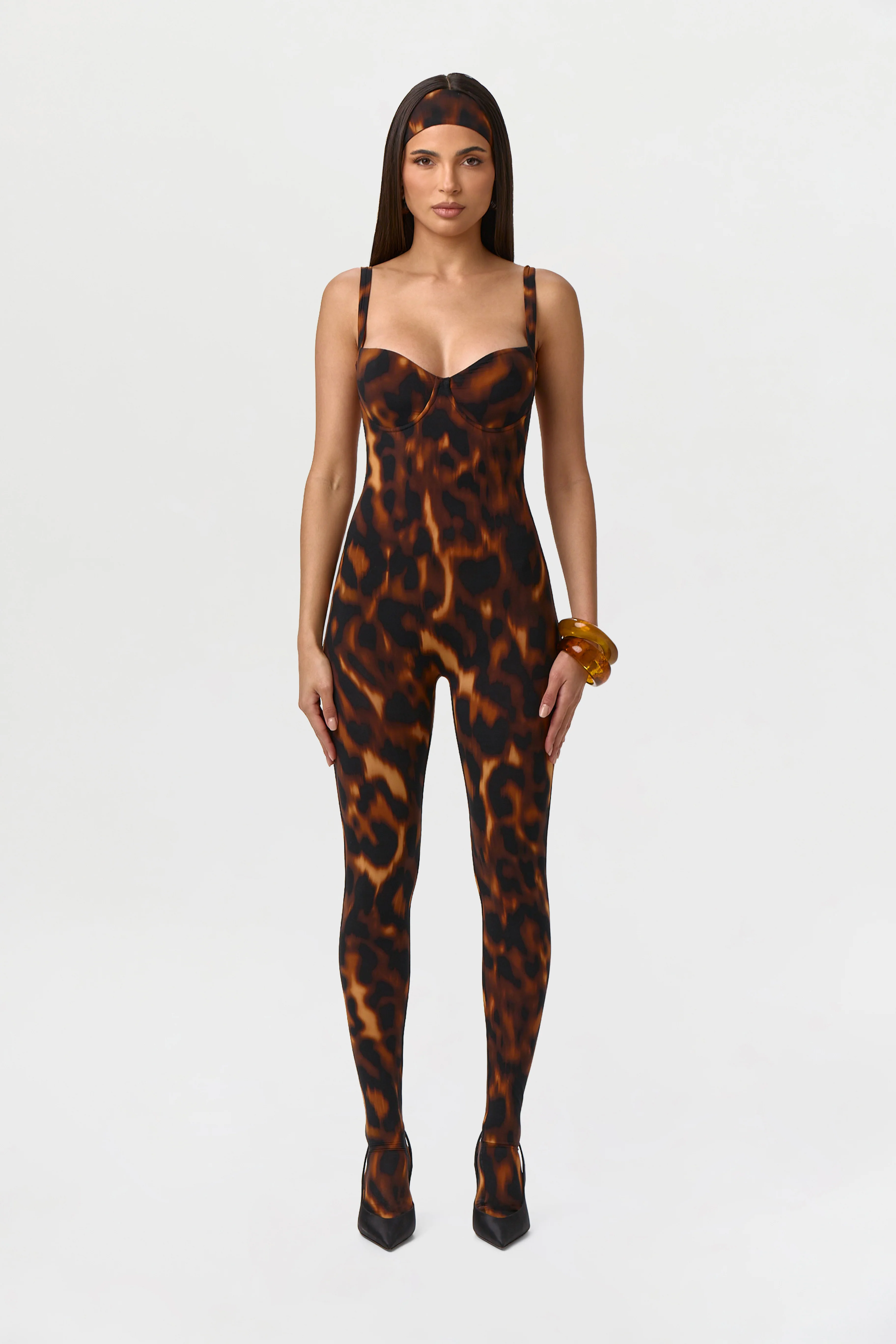 Naked Print Open Back Jumpsuit - Image 9