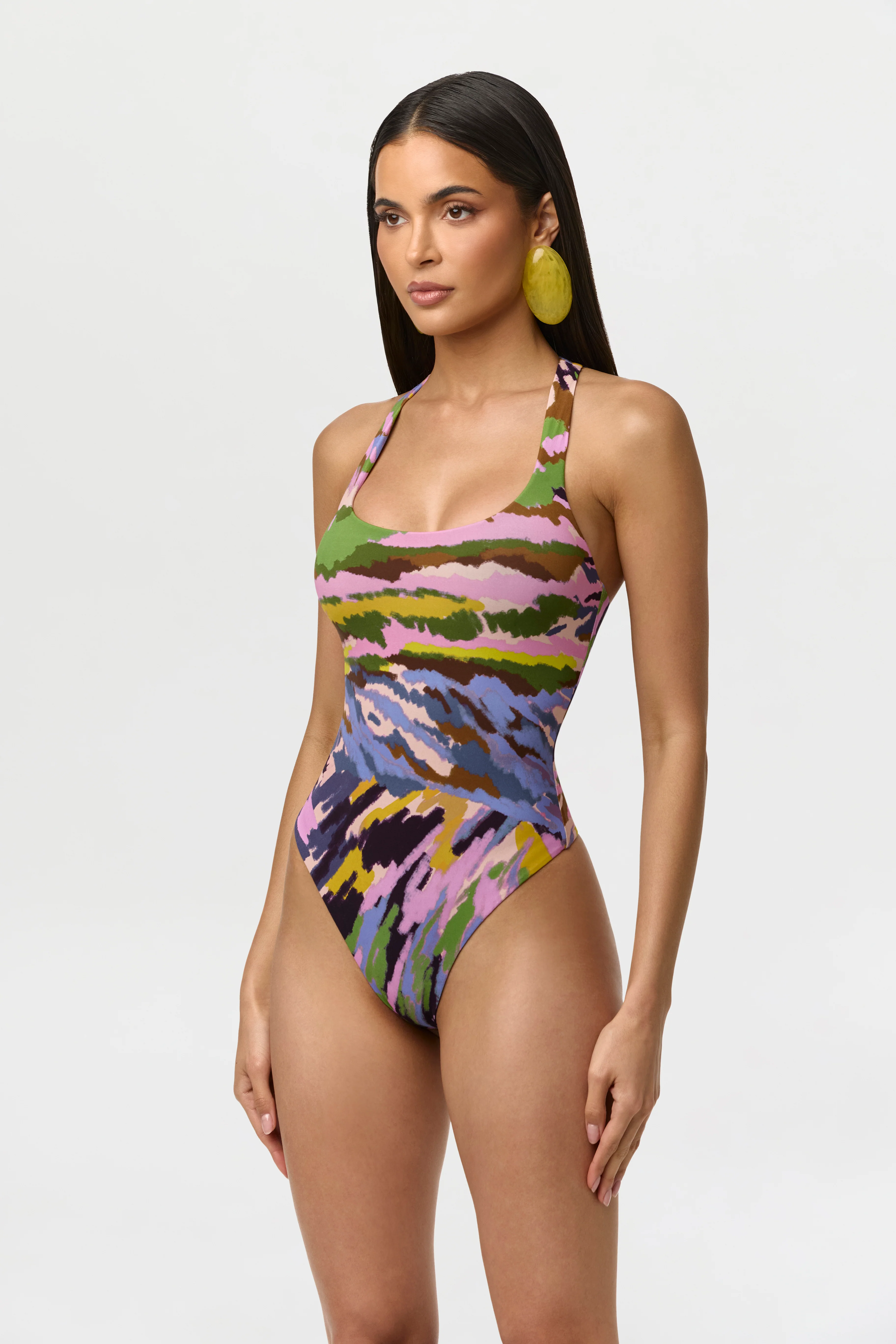Naked Print Racerback Scoop Tank Bodysuit - Image 4