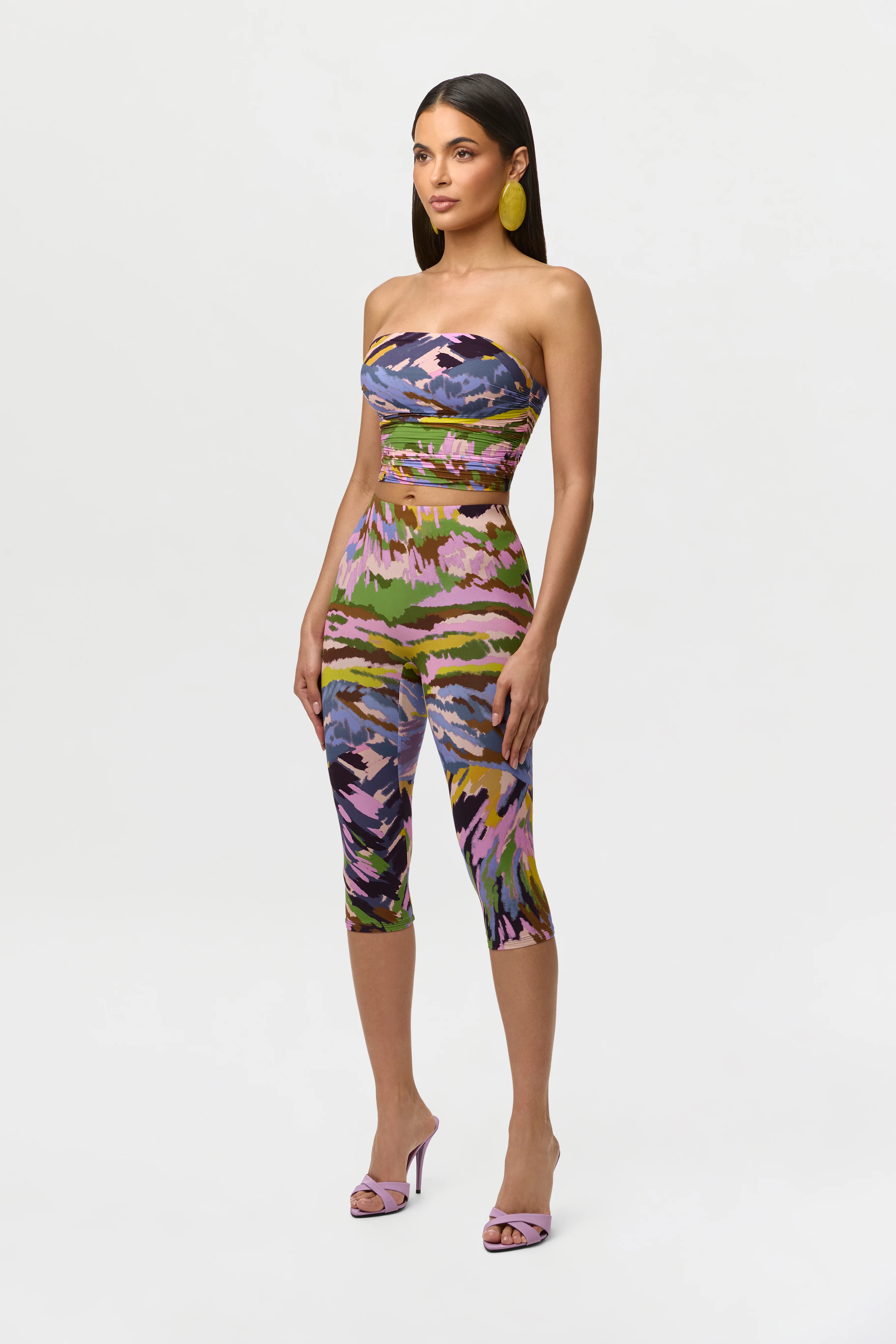 Naked Print Ruched Tube Top - Image 4