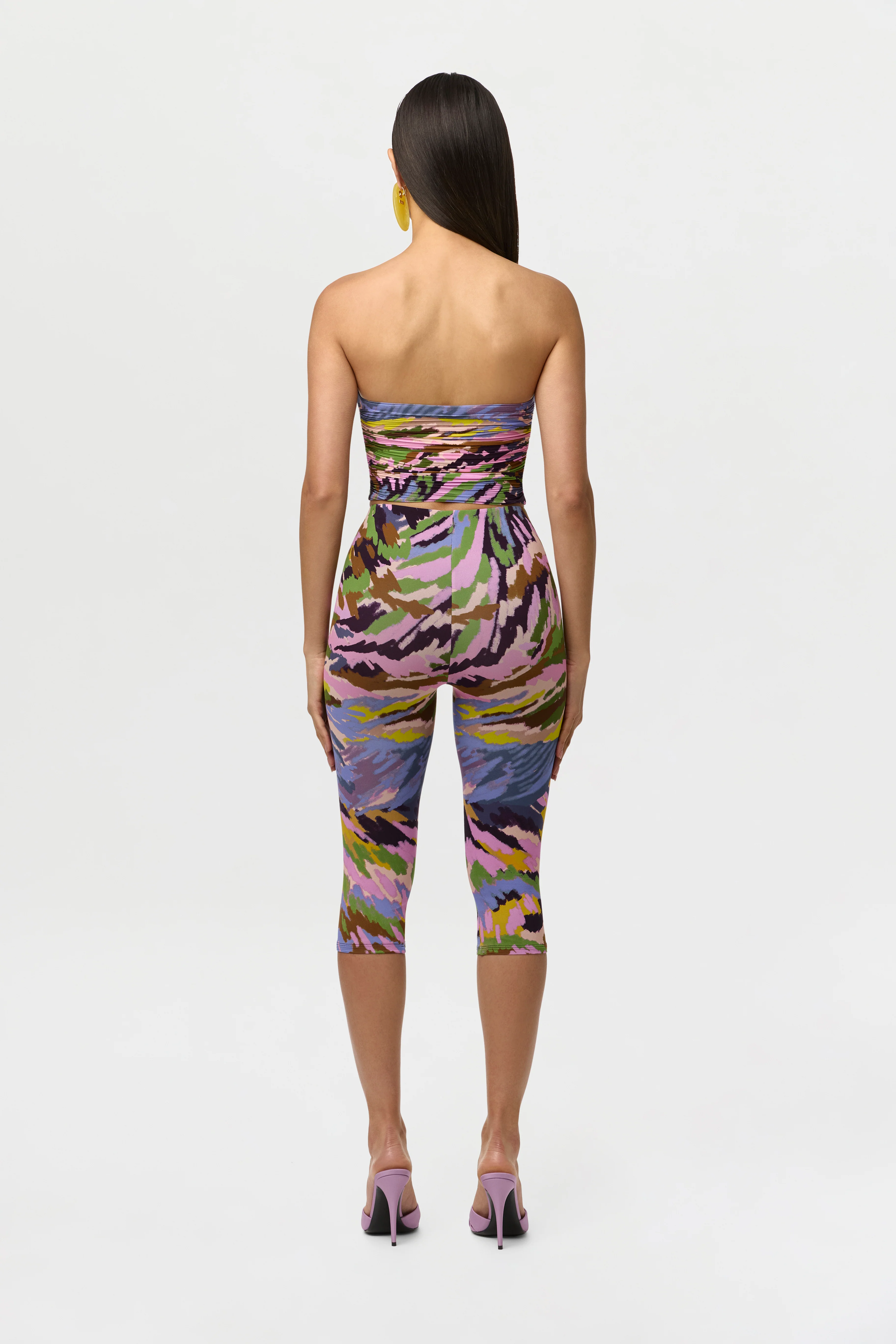 Naked Print Ruched Tube Top - Image 6