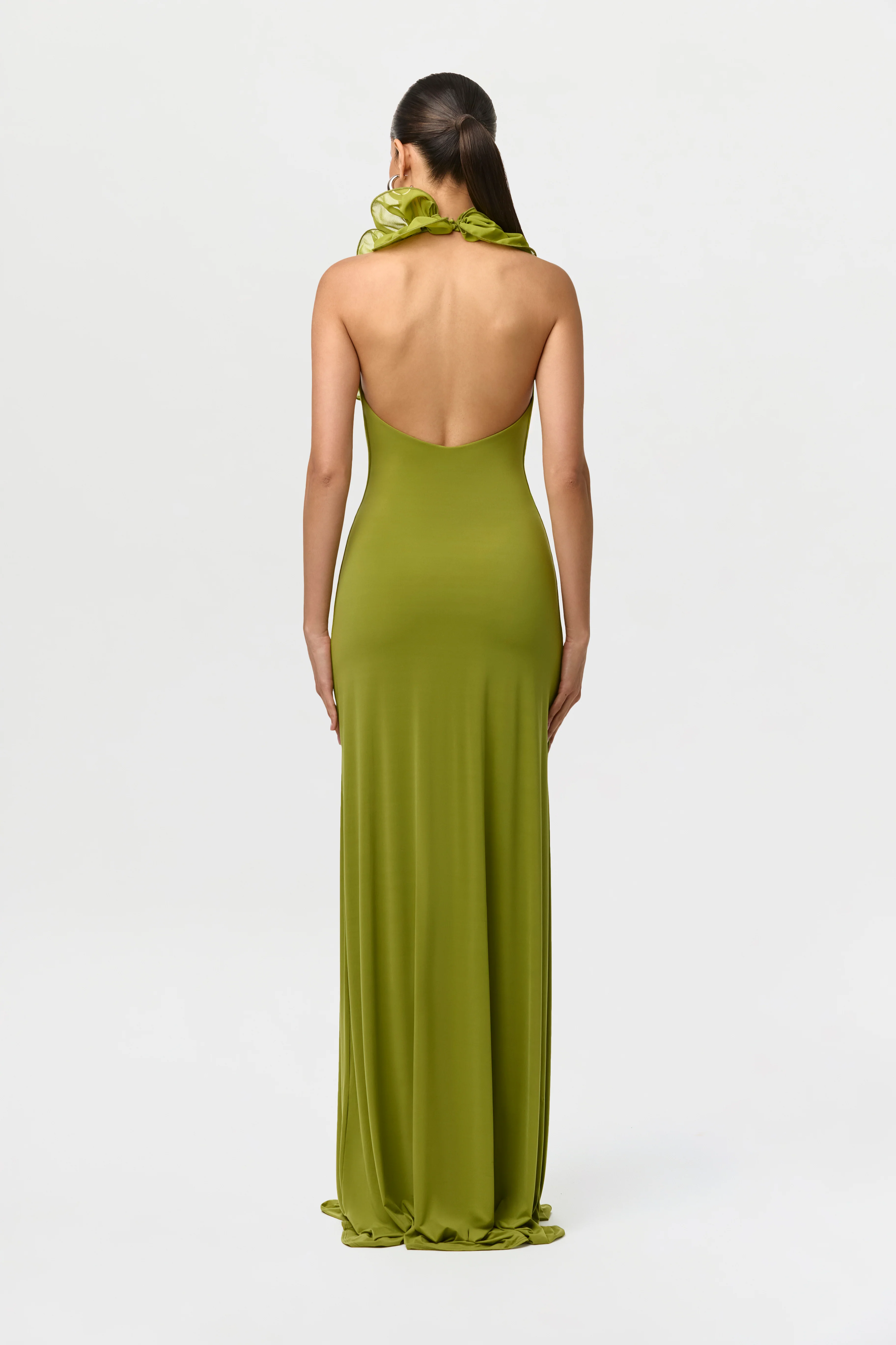 Naked Ruffle Halter Maxi Dress - Image 6