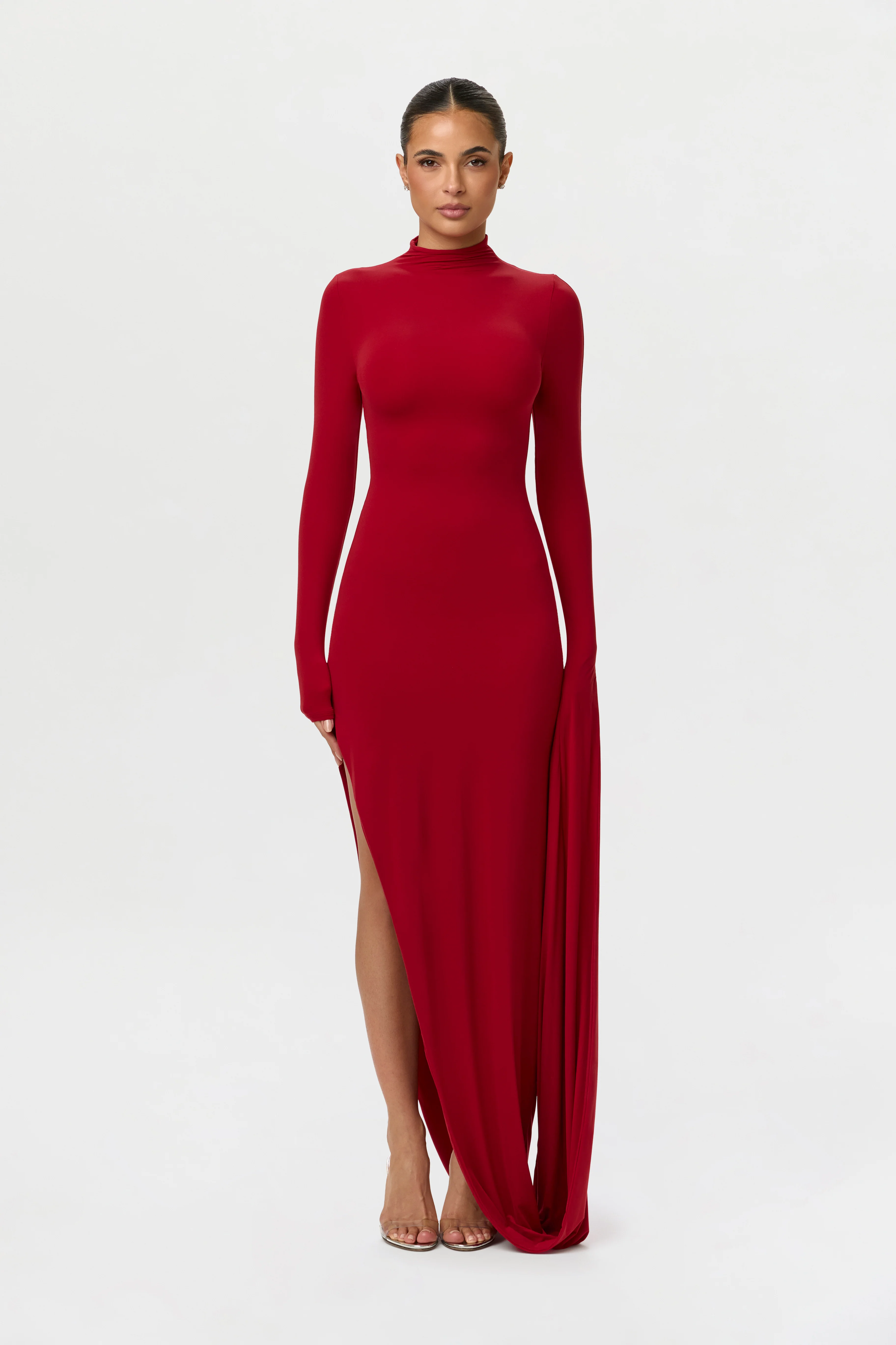 Naked Draped Sleeve Maxi Dress - Image 4