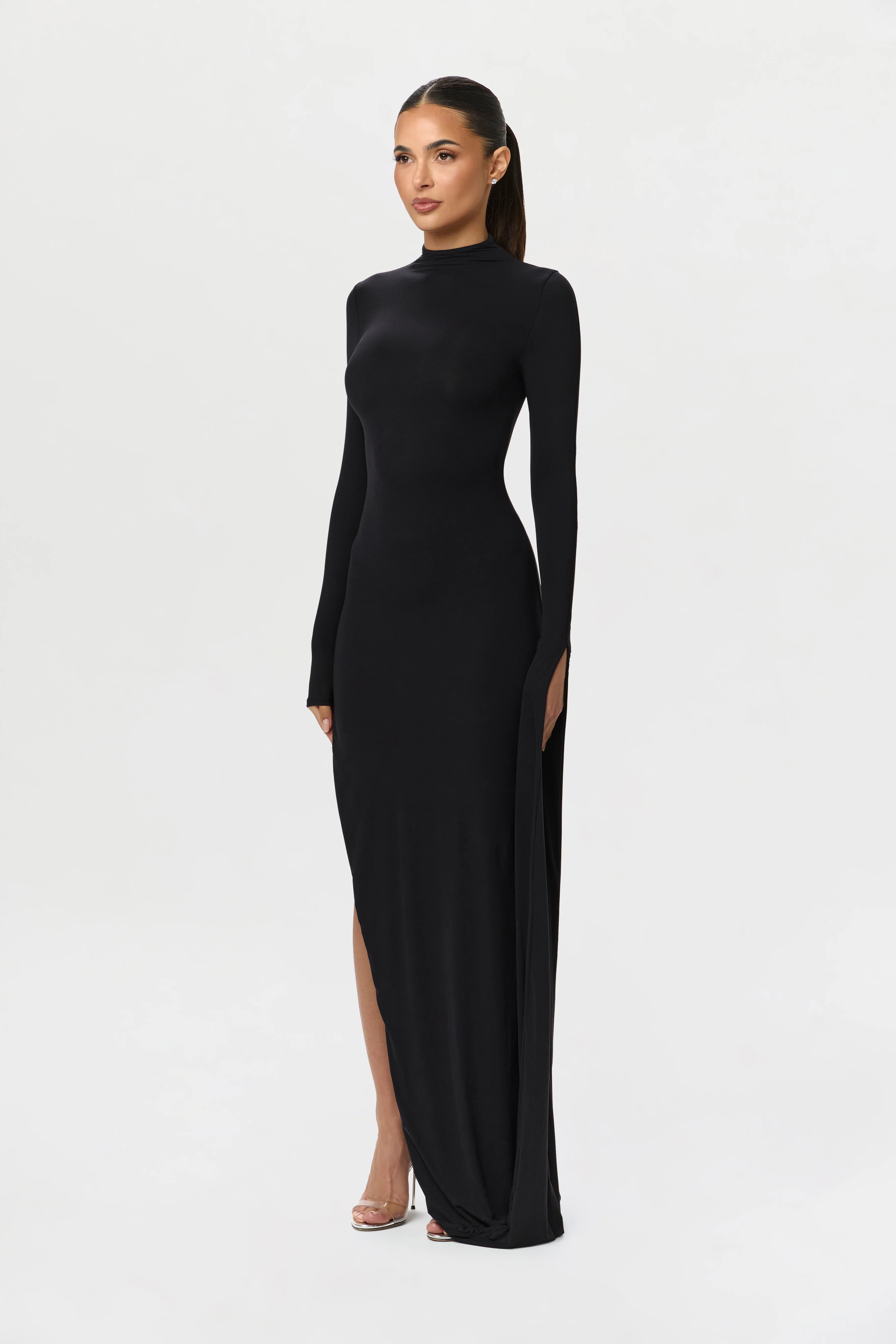 Naked Draped Sleeve Maxi Dress - Image 9
