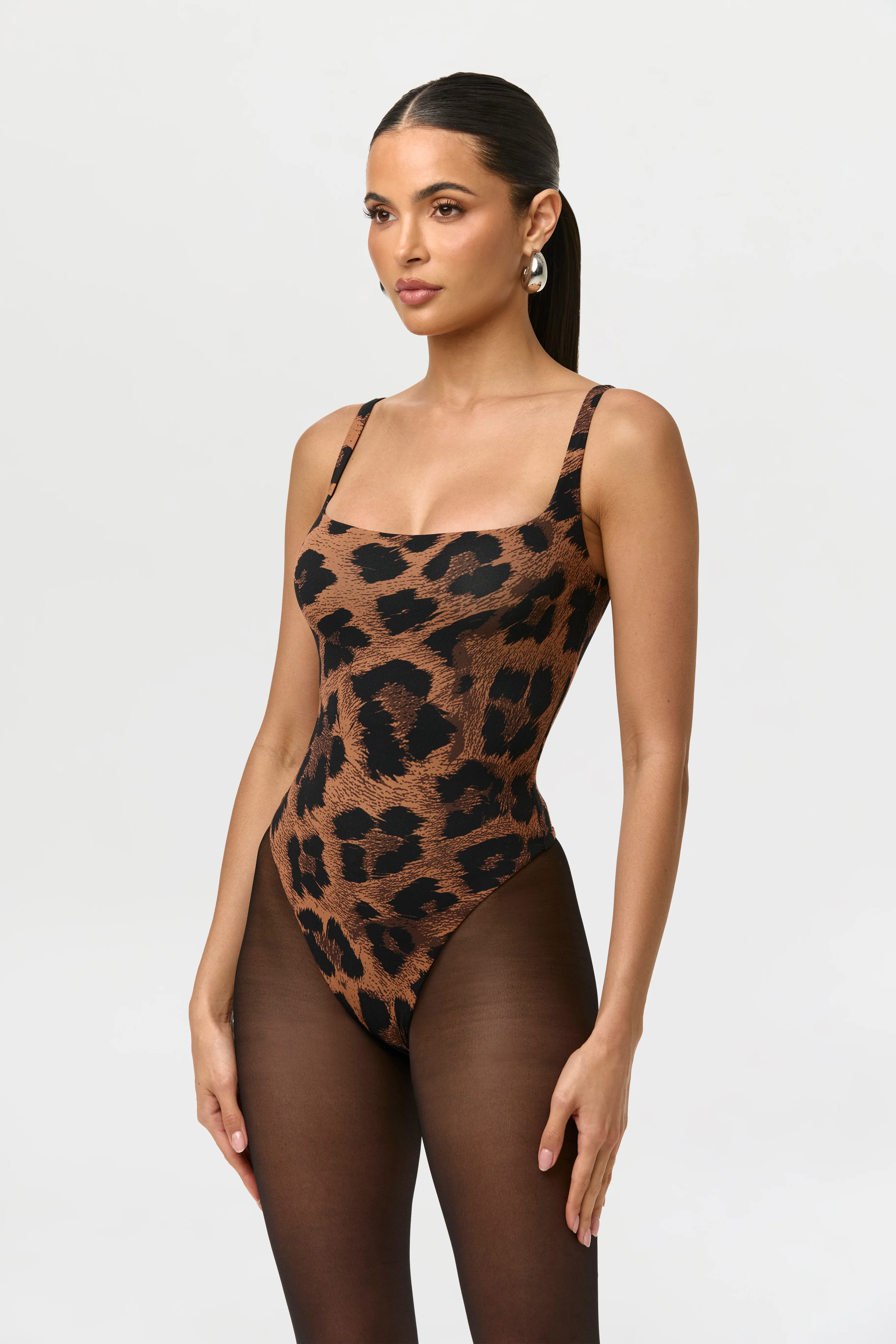 Naked Print Scoop Tank Bodysuit - Image 8