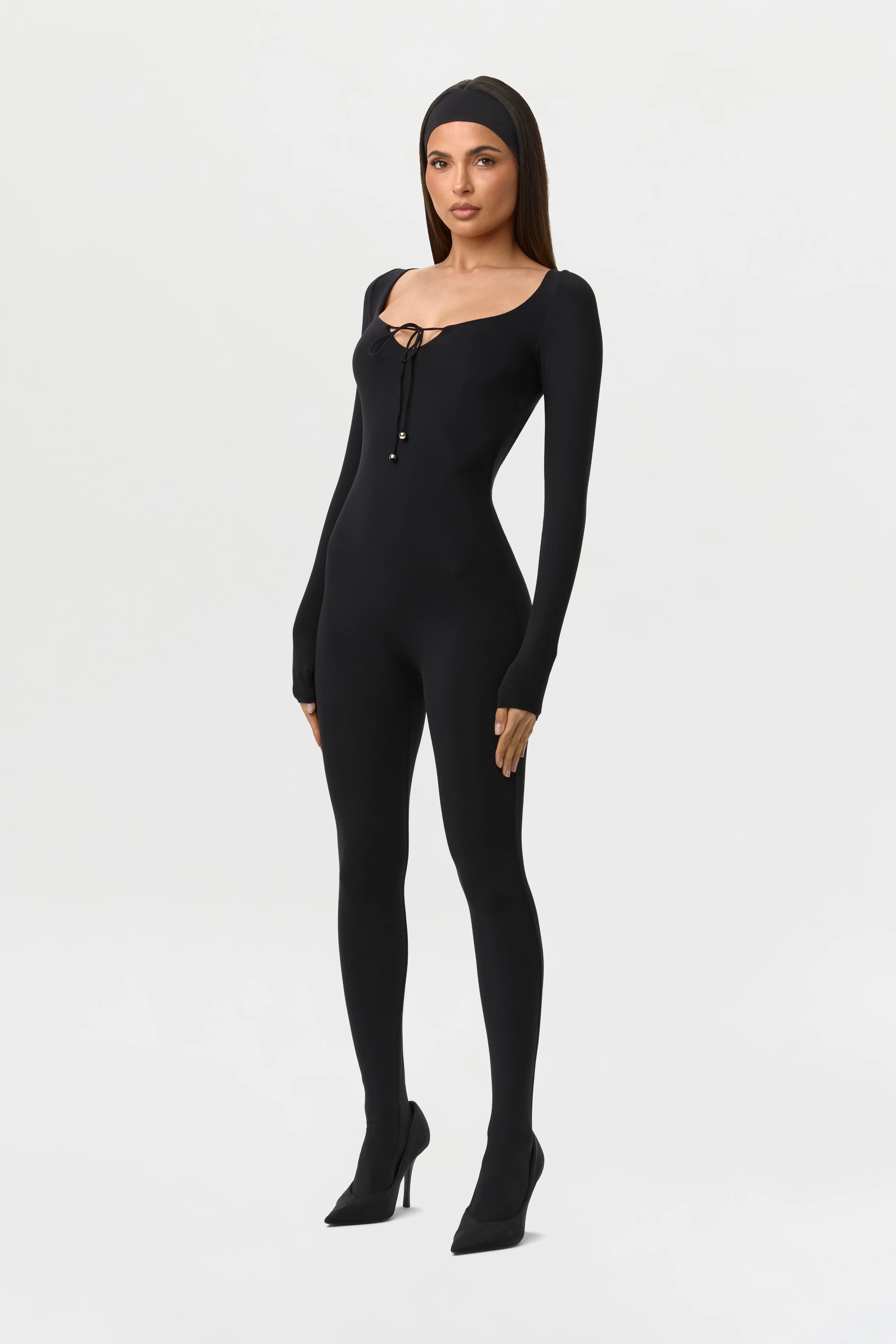 Naked Tie Closed Toe Jumpsuit - Image 3
