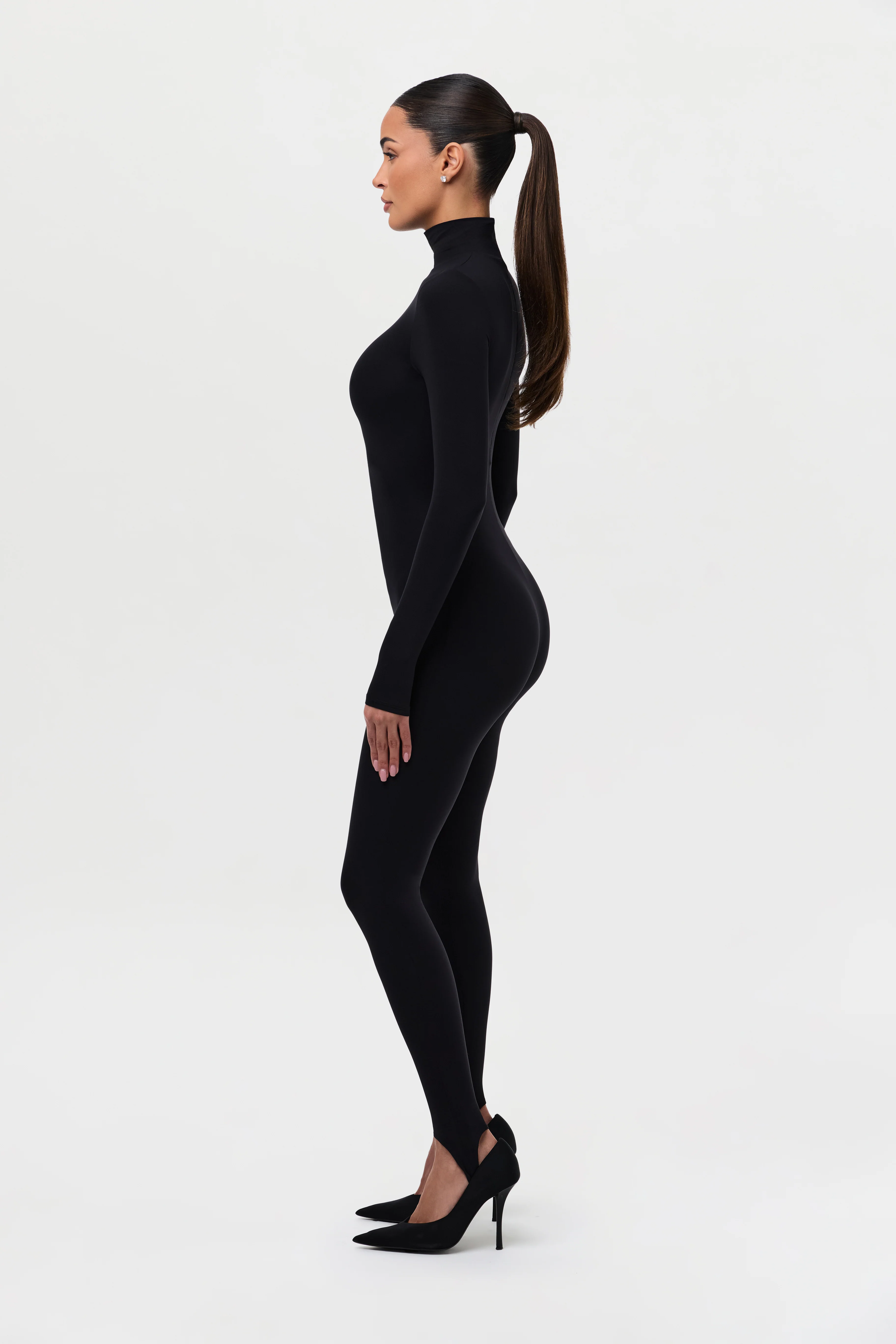 Naked Turtleneck Jumpsuit with Stirrup - Image 4