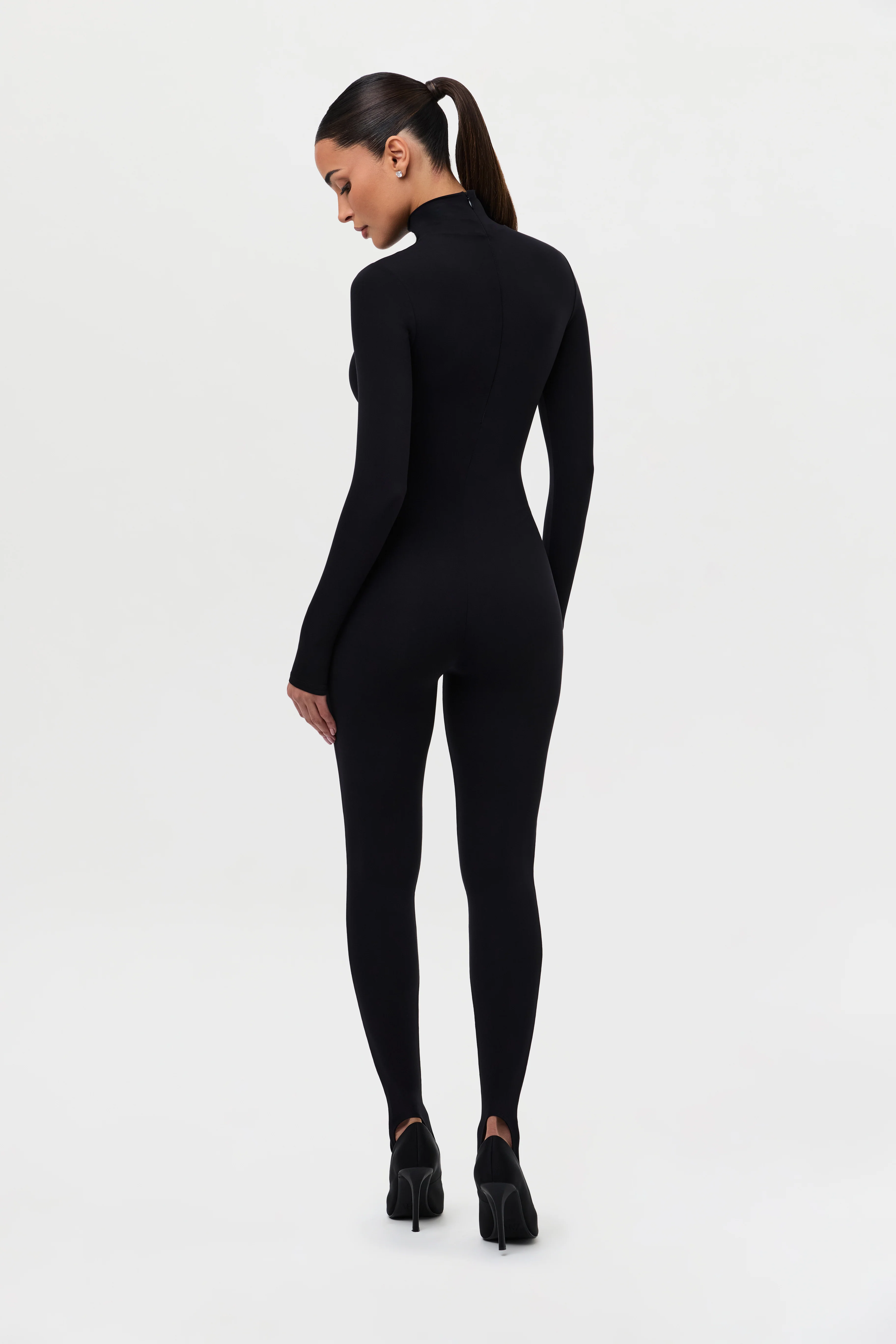 Naked Turtleneck Jumpsuit with Stirrup - Image 5