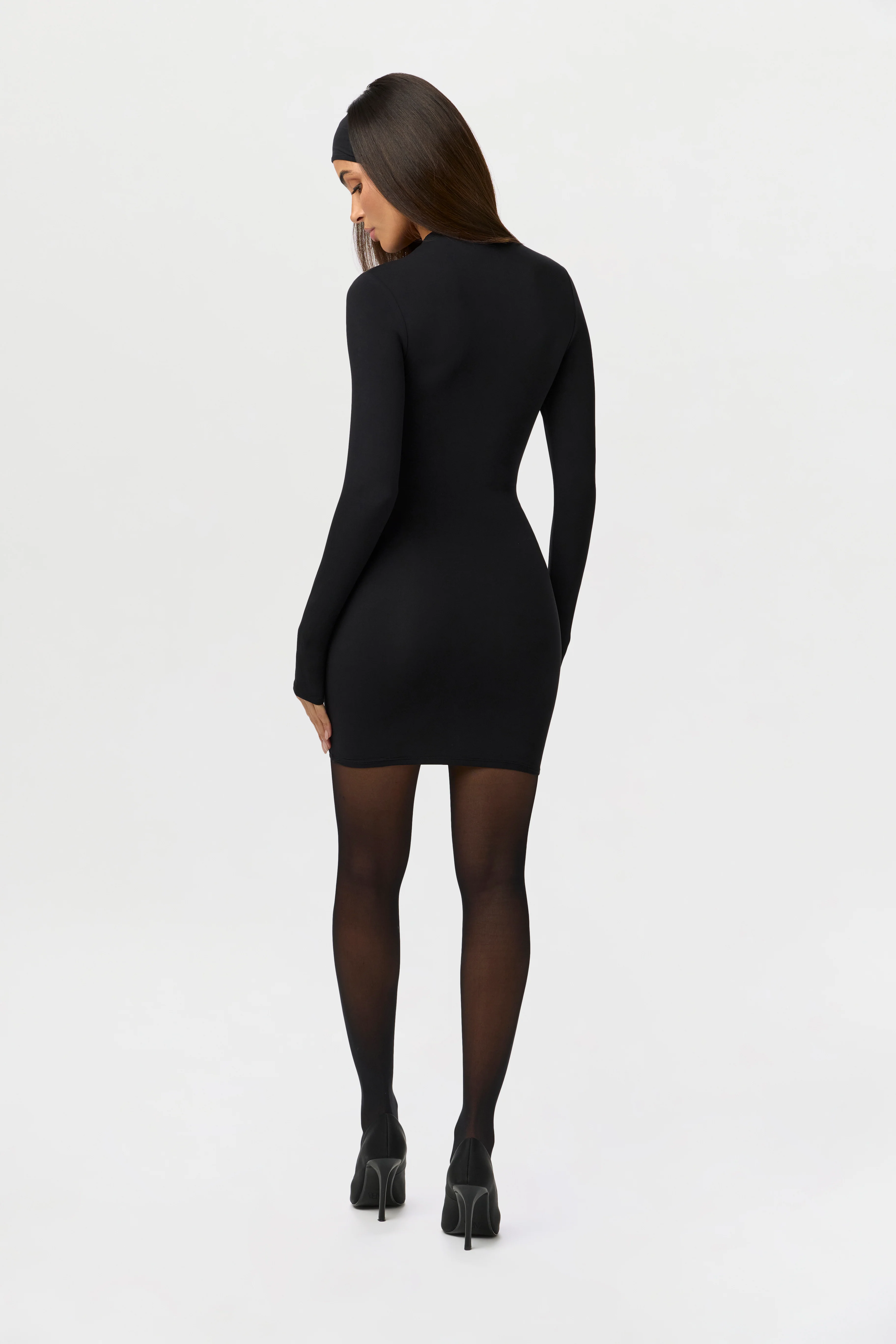 Naked Mock Neck Mini Dress - Image 17