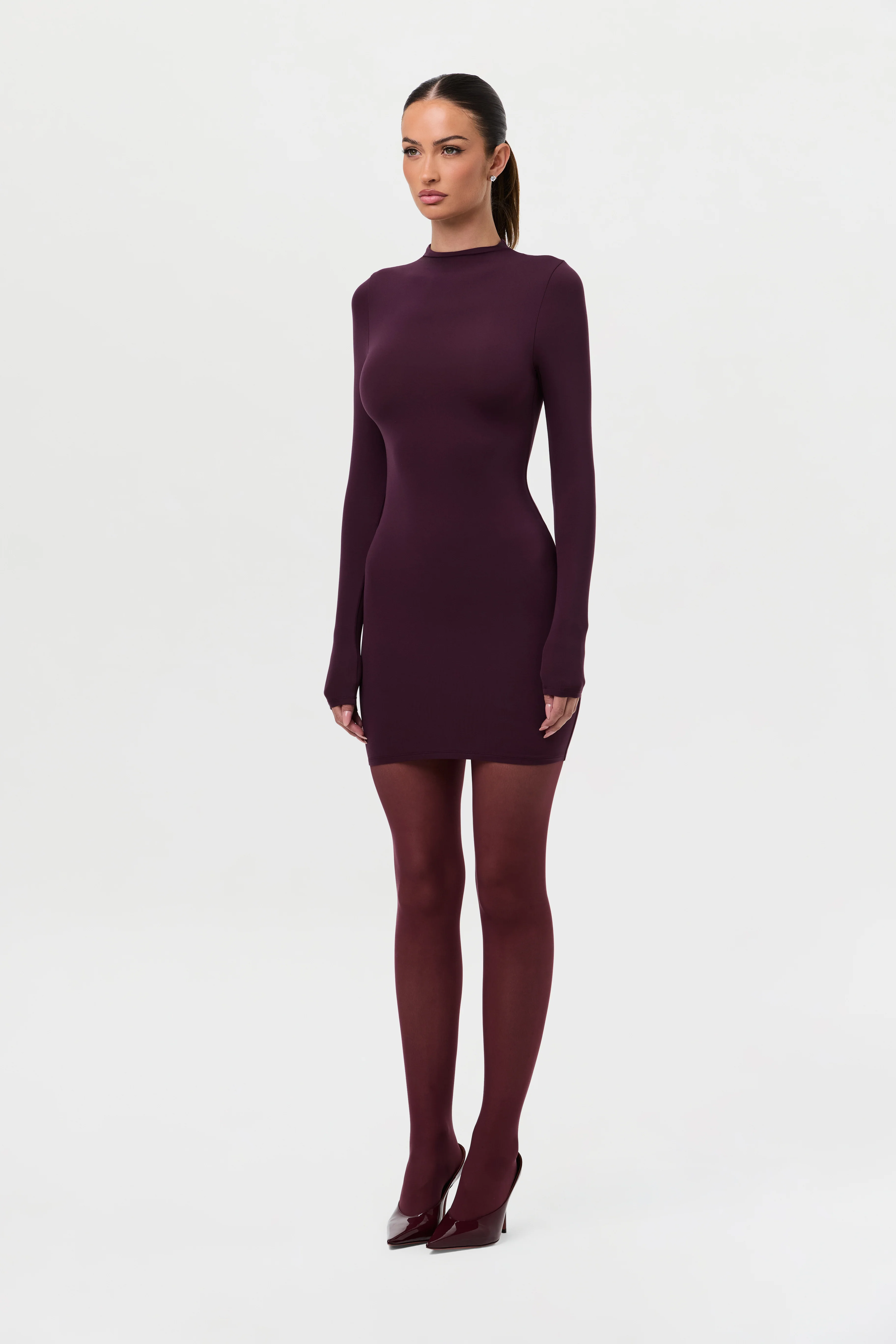 Naked Mock Neck Mini Dress - Image 20