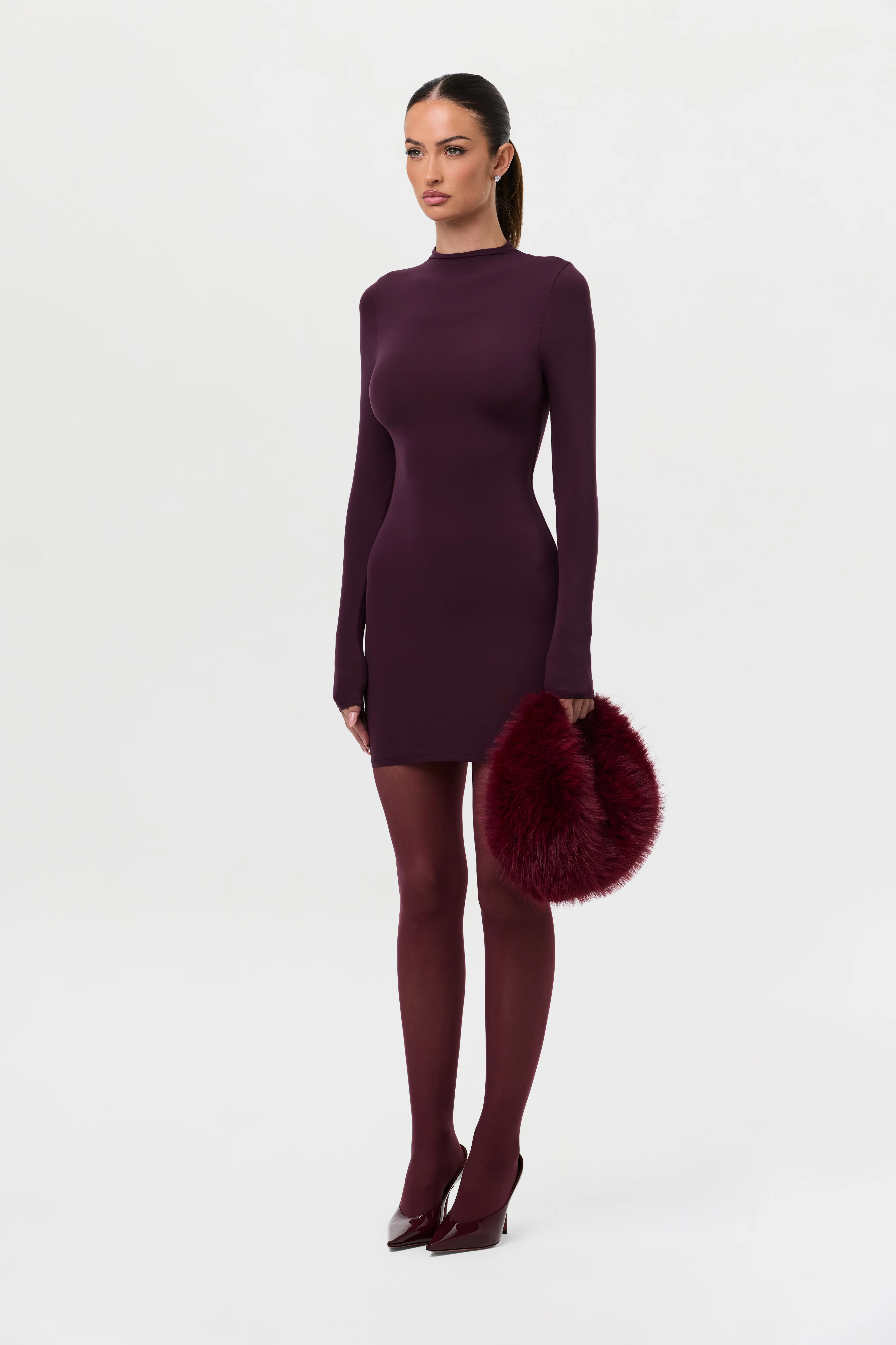 Naked Mock Neck Mini Dress - Image 22