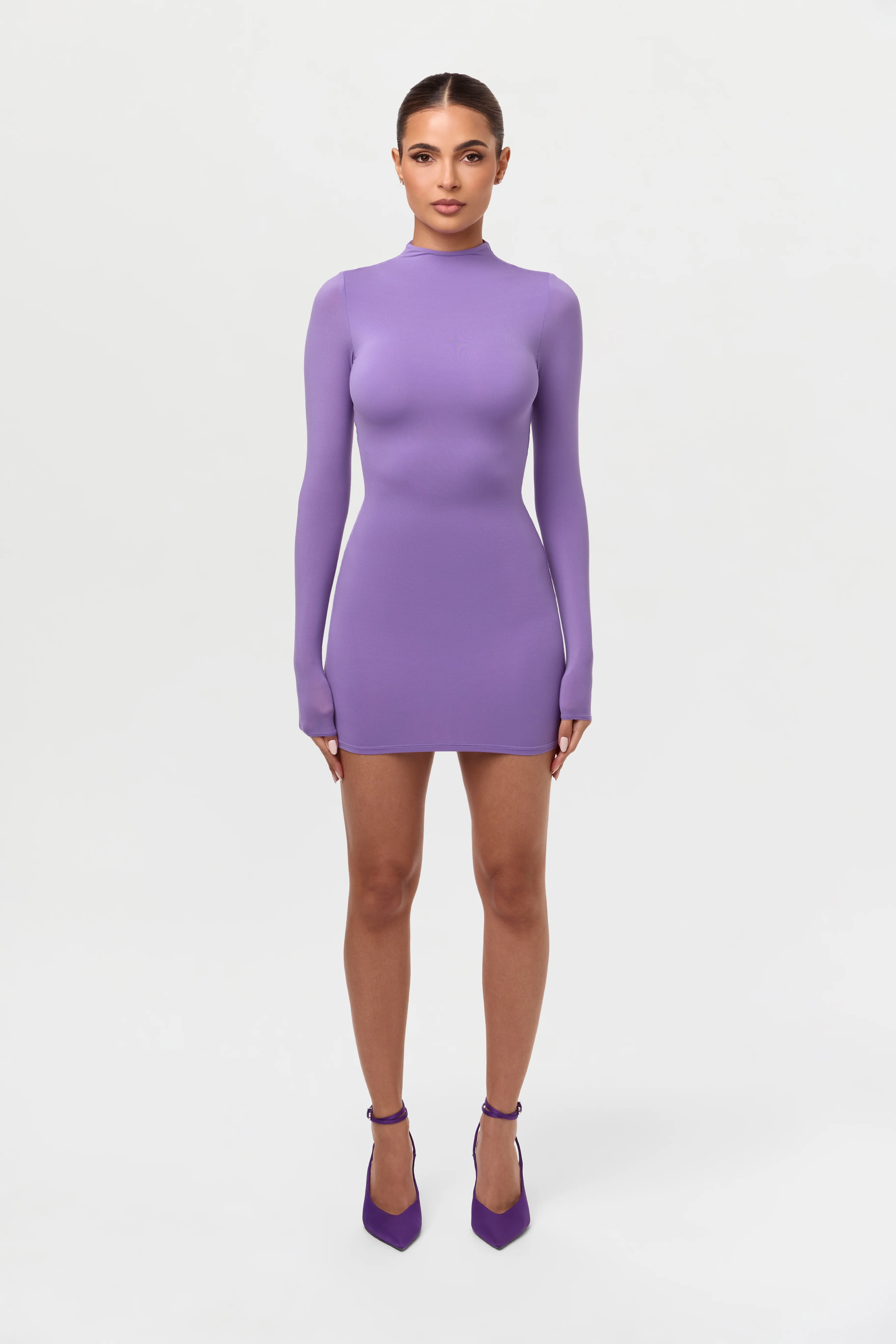Naked Mock Neck Mini Dress - Image 26