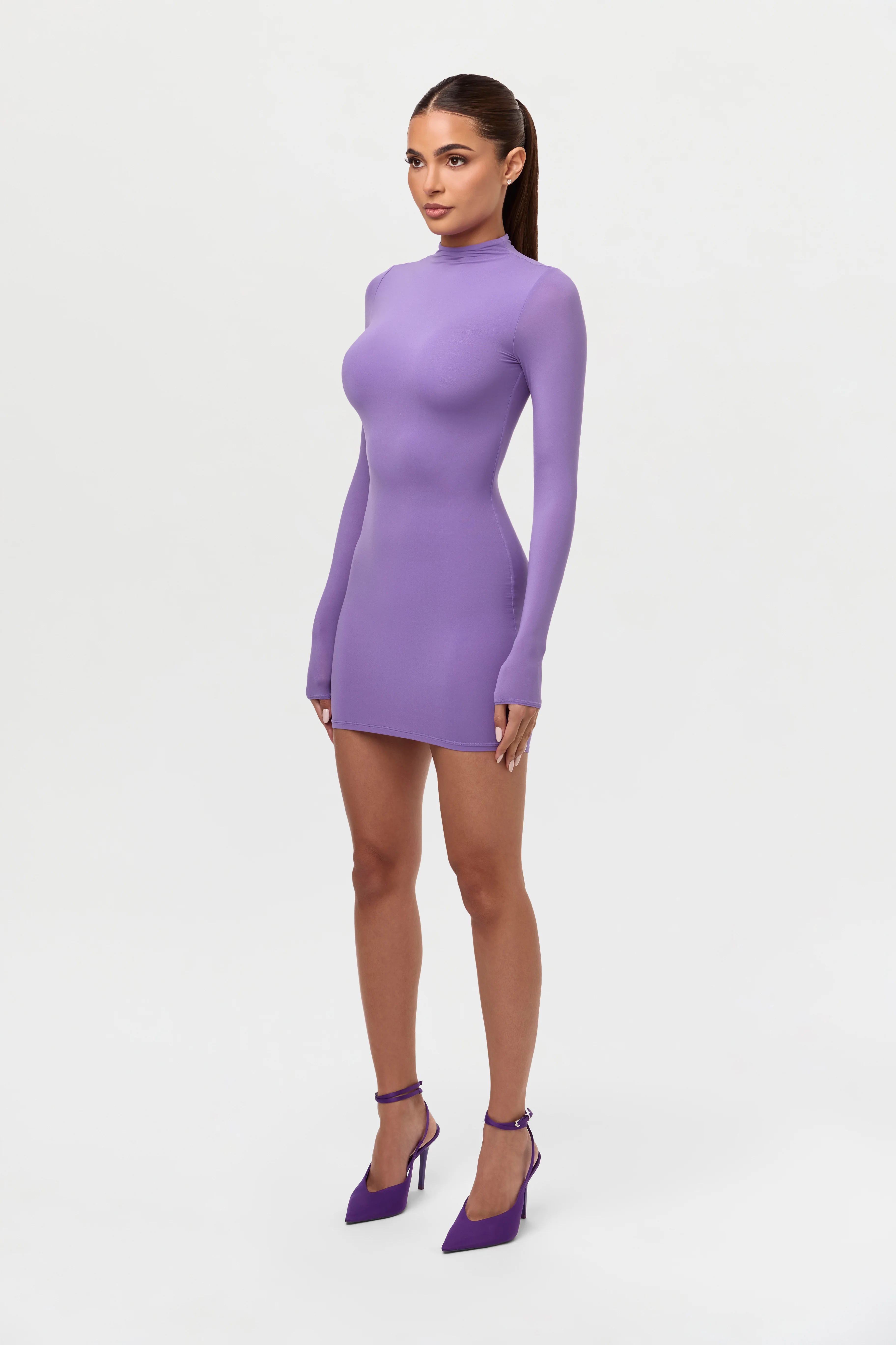 Naked Mock Neck Mini Dress - Image 28