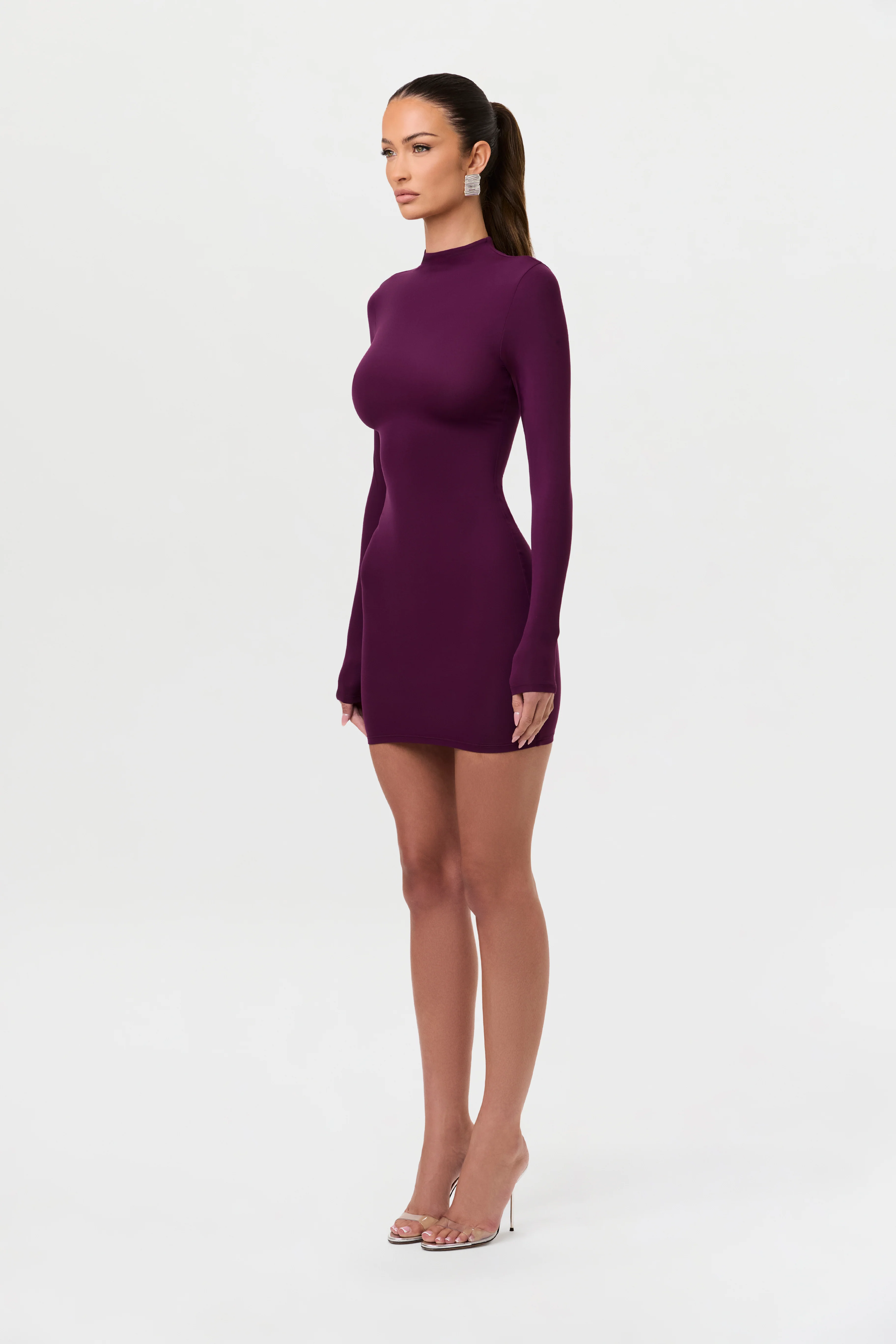 Naked Mock Neck Mini Dress - Image 31