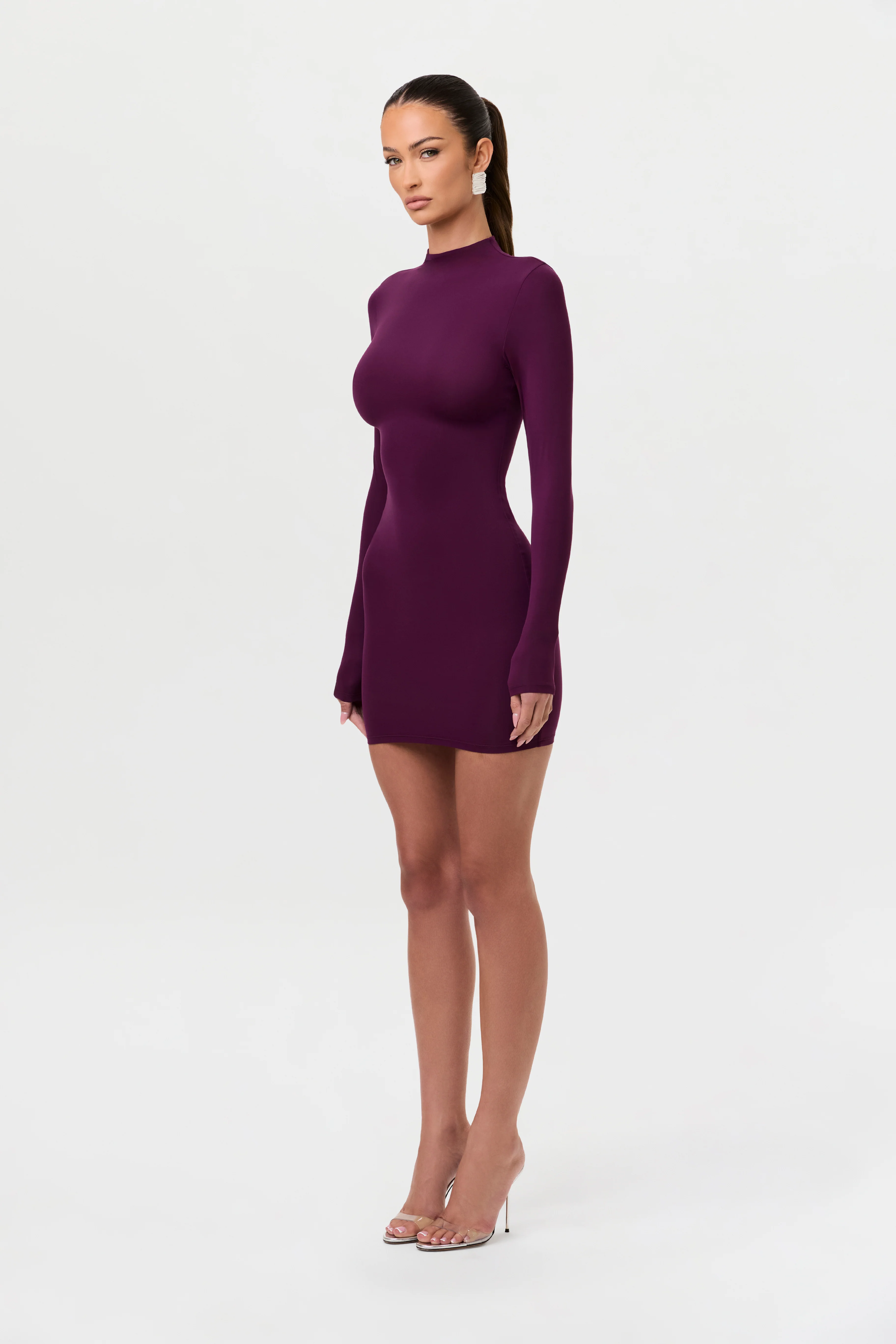 Naked Mock Neck Mini Dress - Image 34