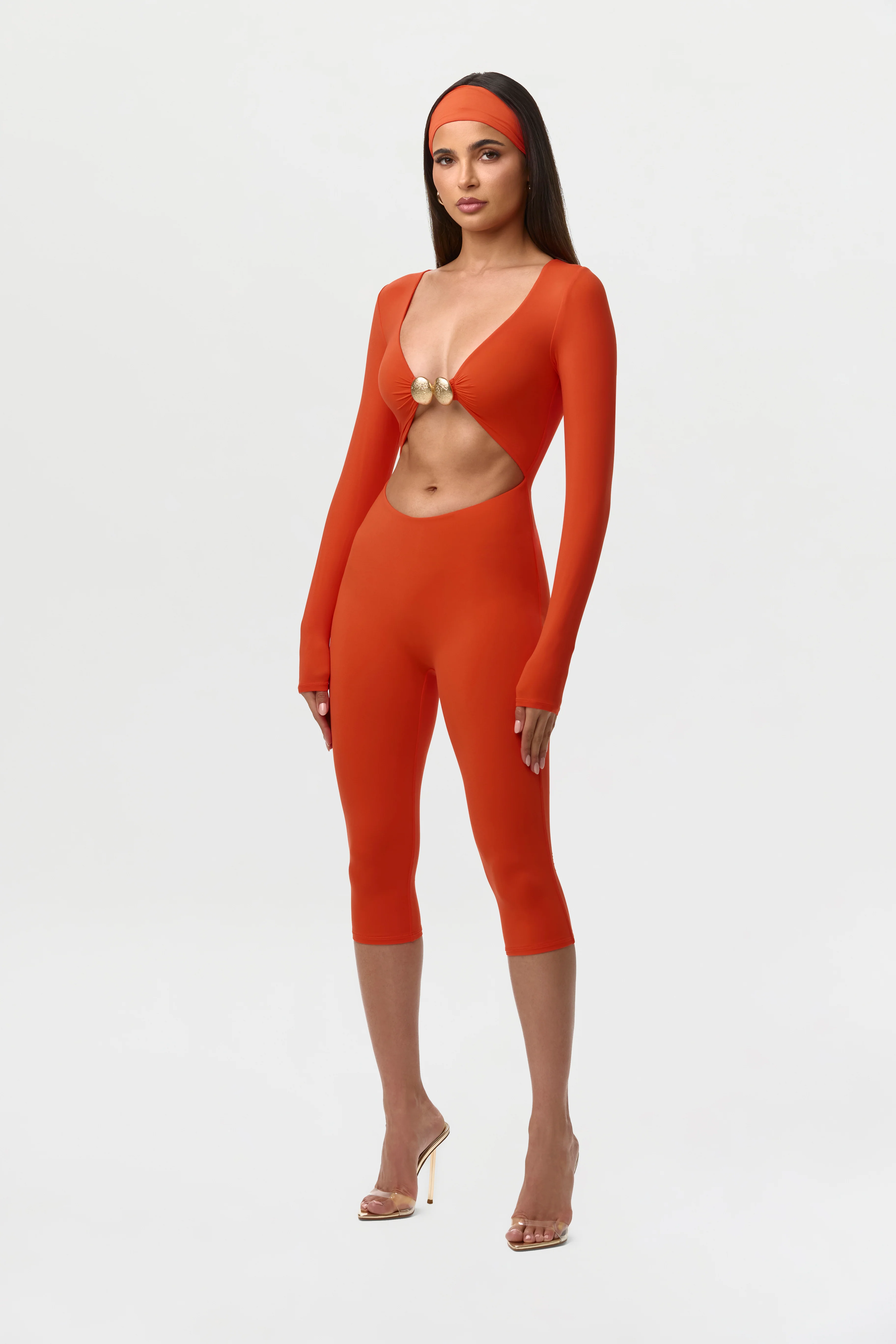 Naked Cutout Capri Jumpsuit - Image 9