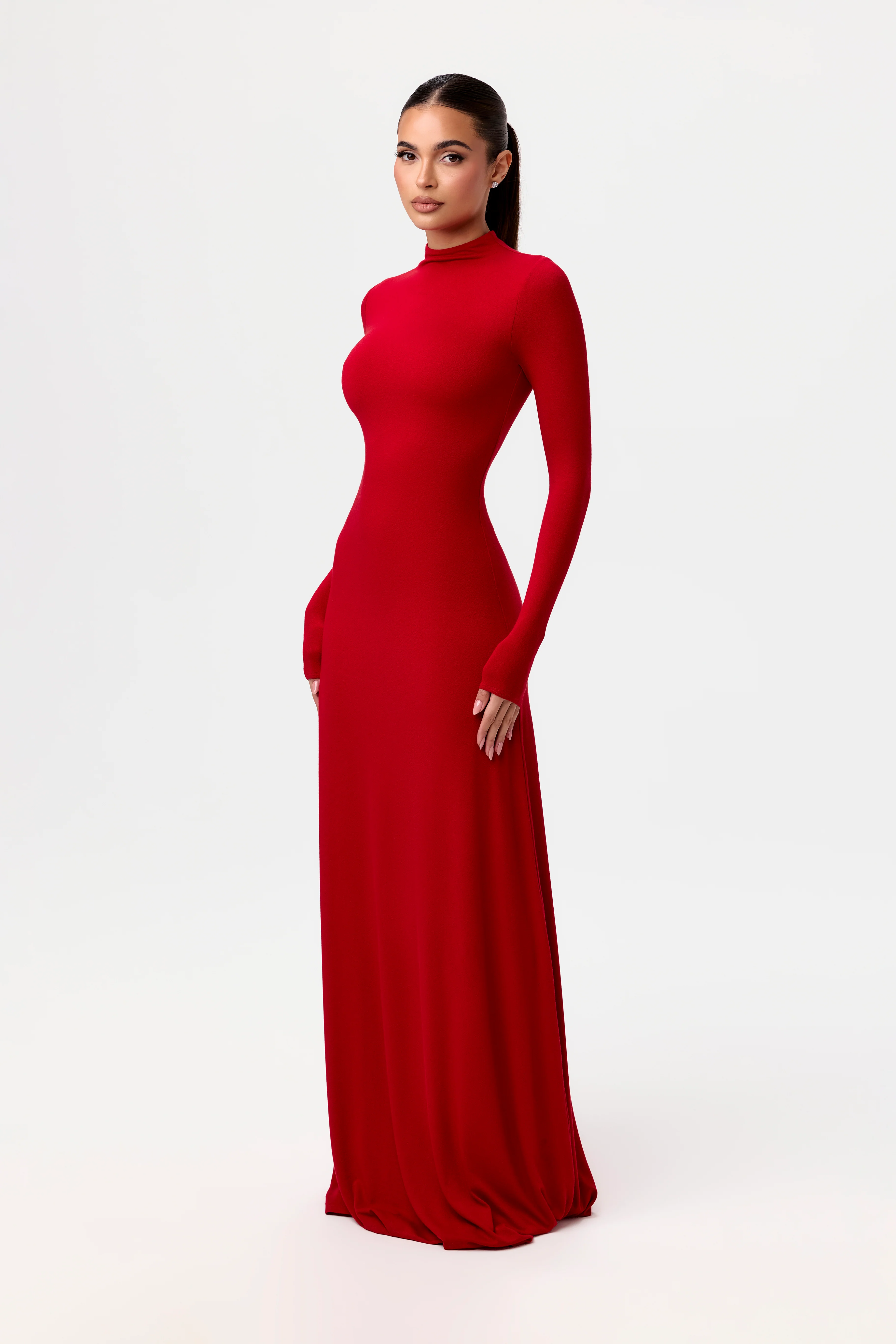 NW Mock Neck Maxi Dress - Image 3