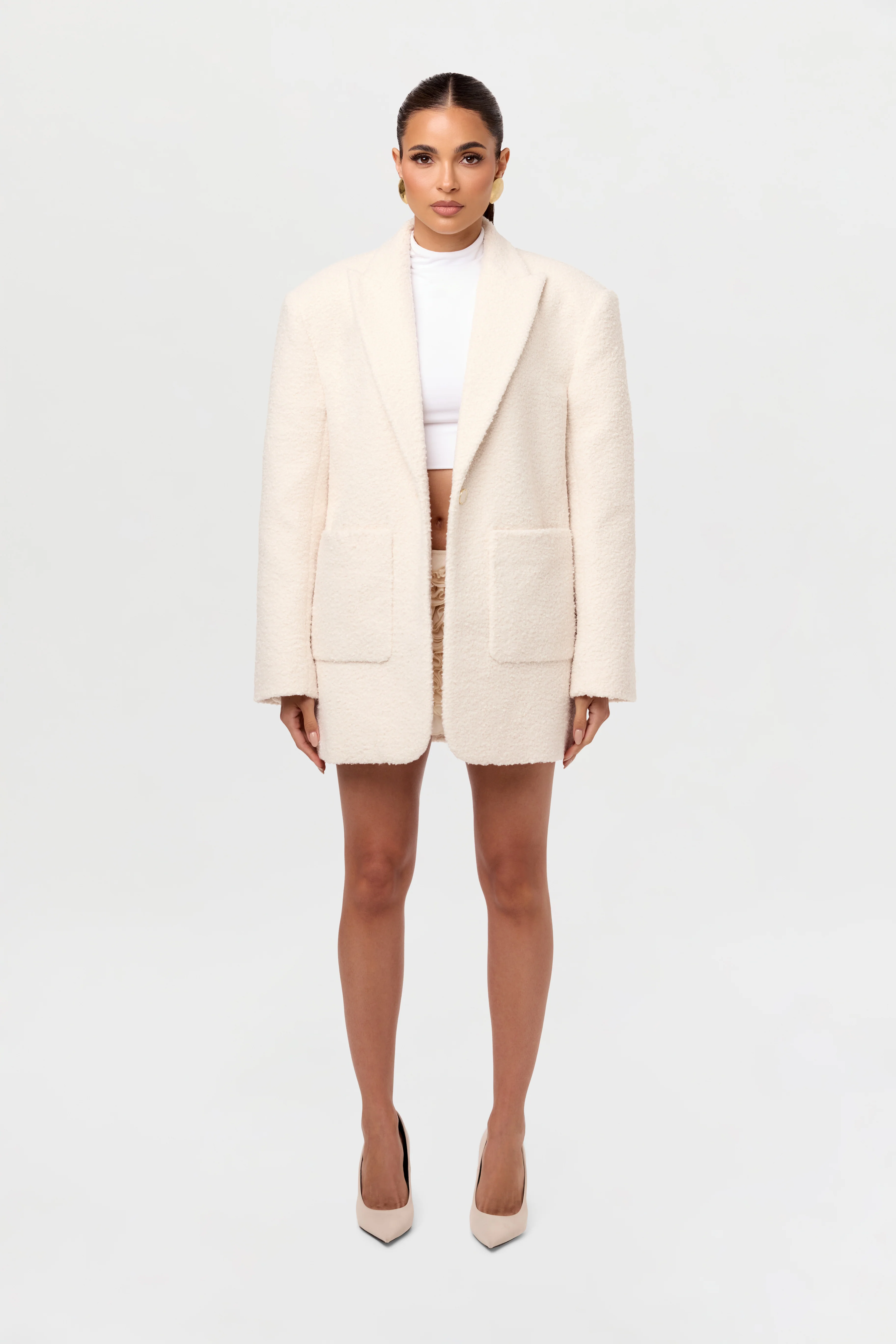 Bouclé Suited Blazer - Image 2