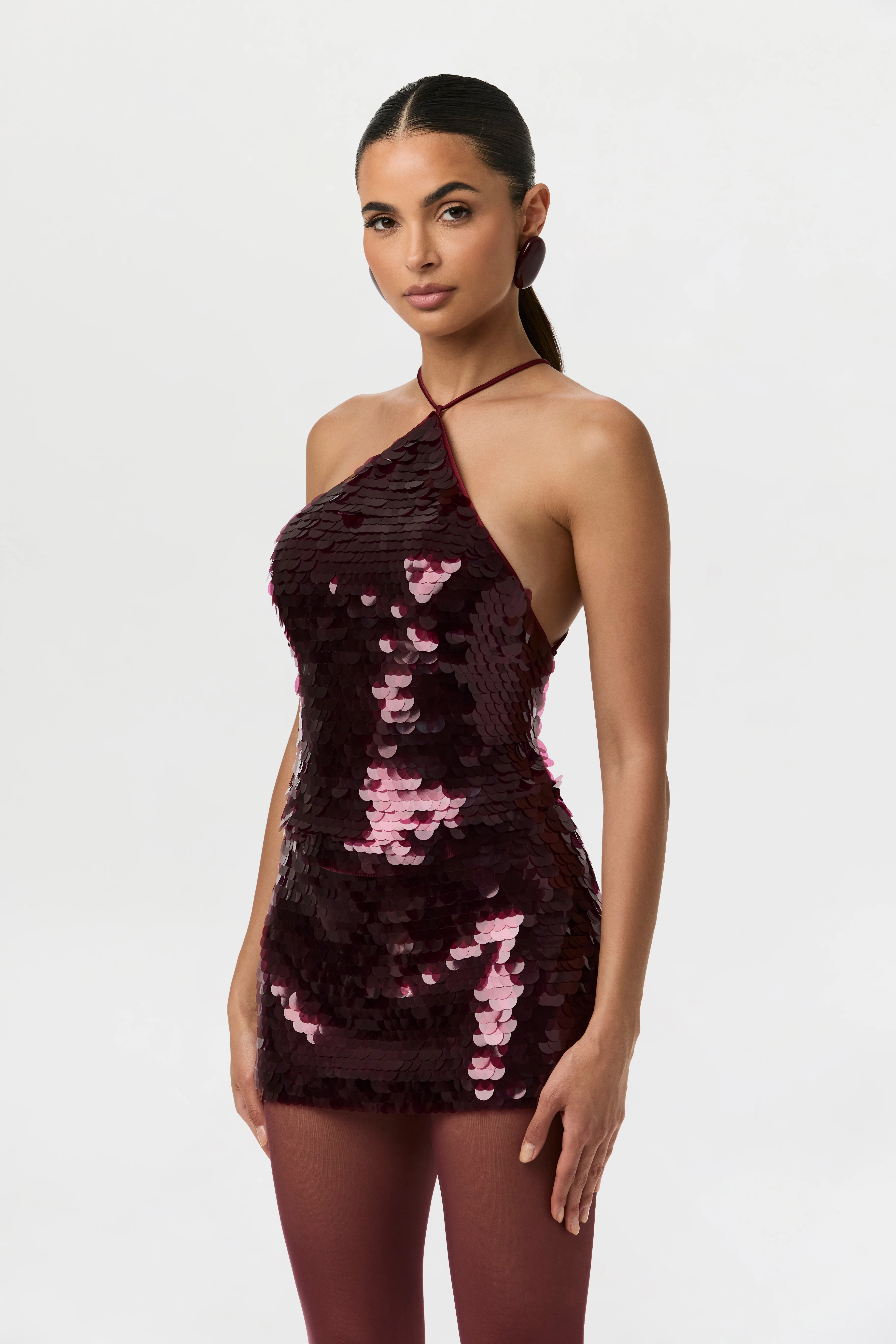 Sequin High Waist Mini Skirt - Image 3