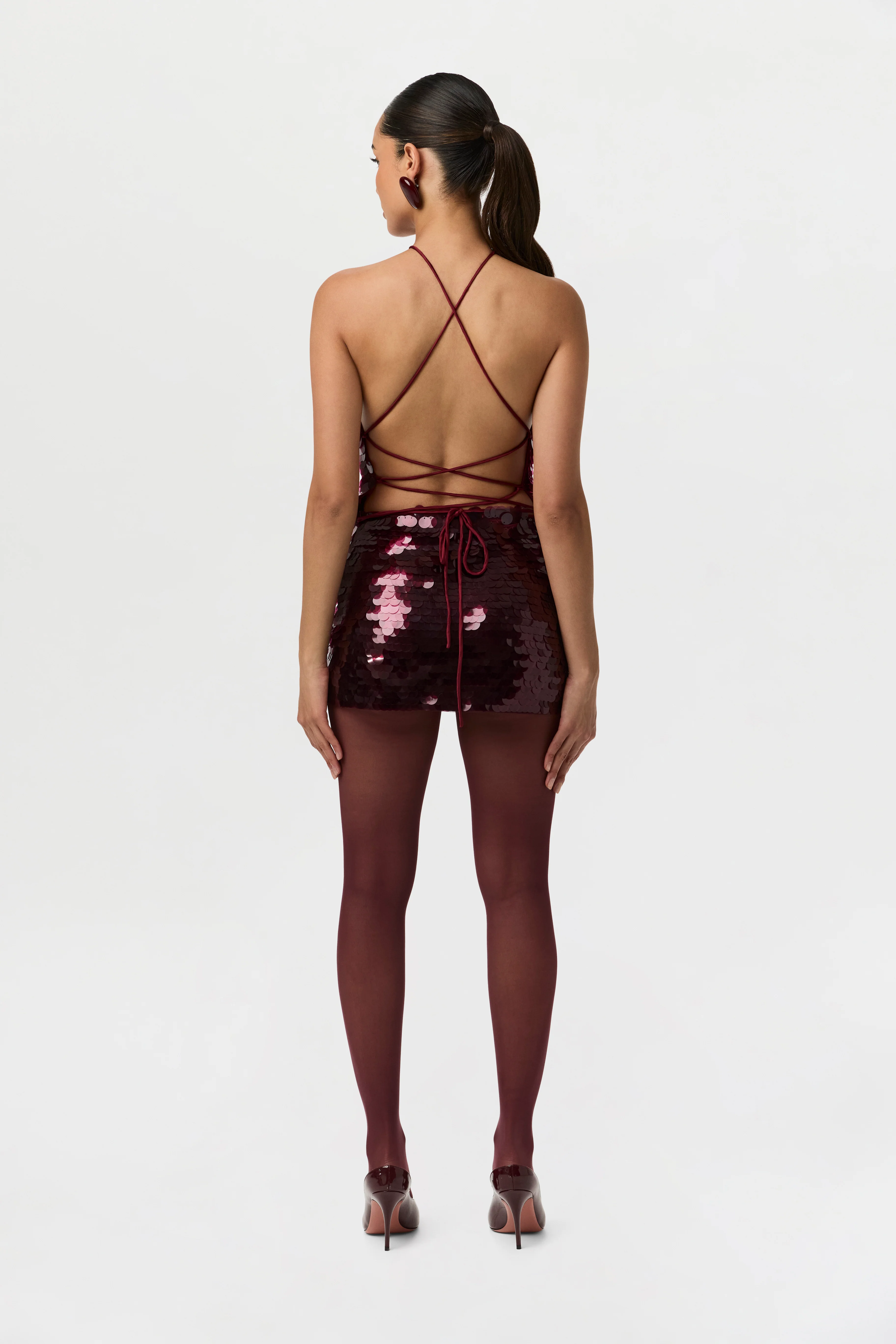 Sequin High Waist Mini Skirt - Image 7