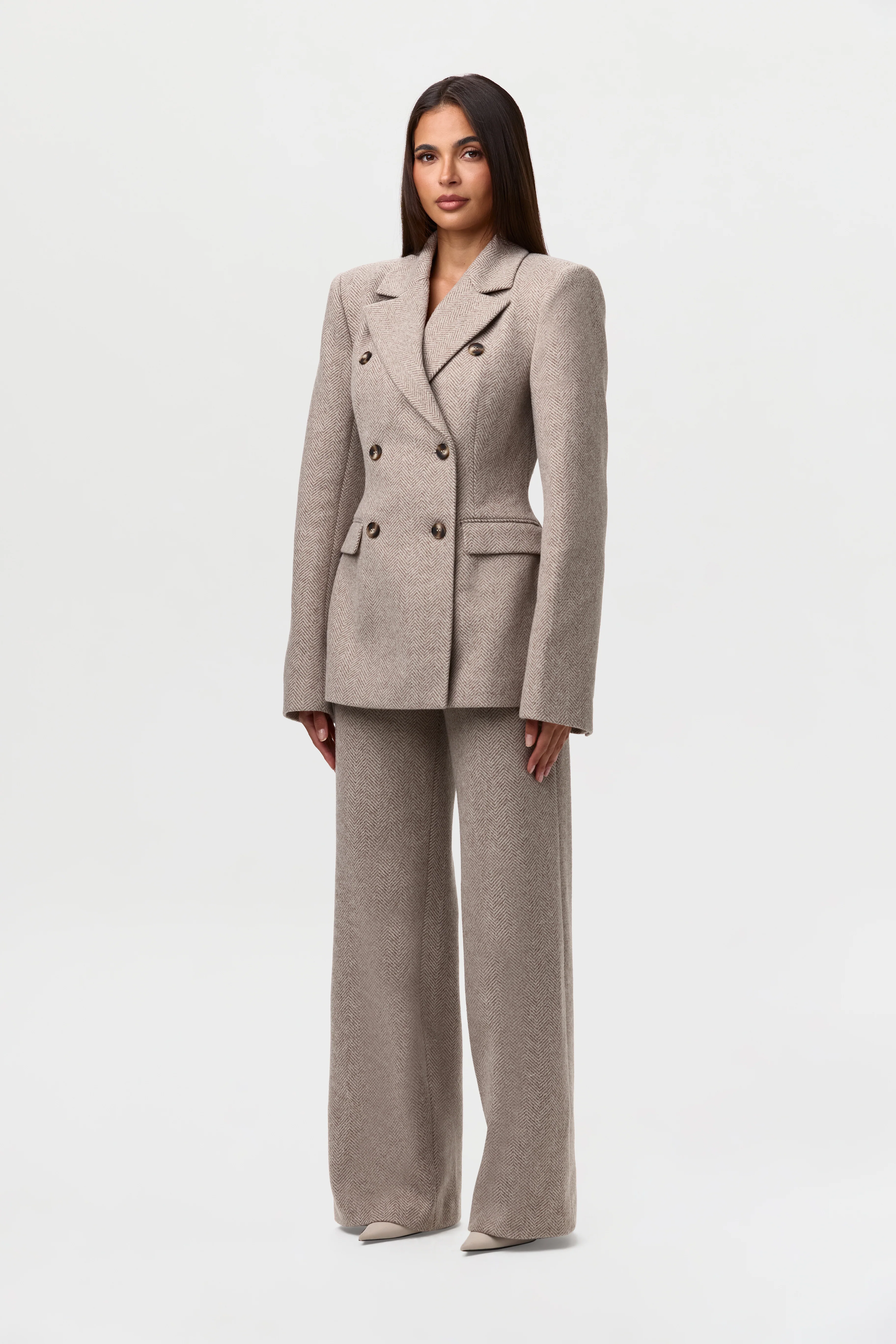 Chevron Suited Blazer - Image 4