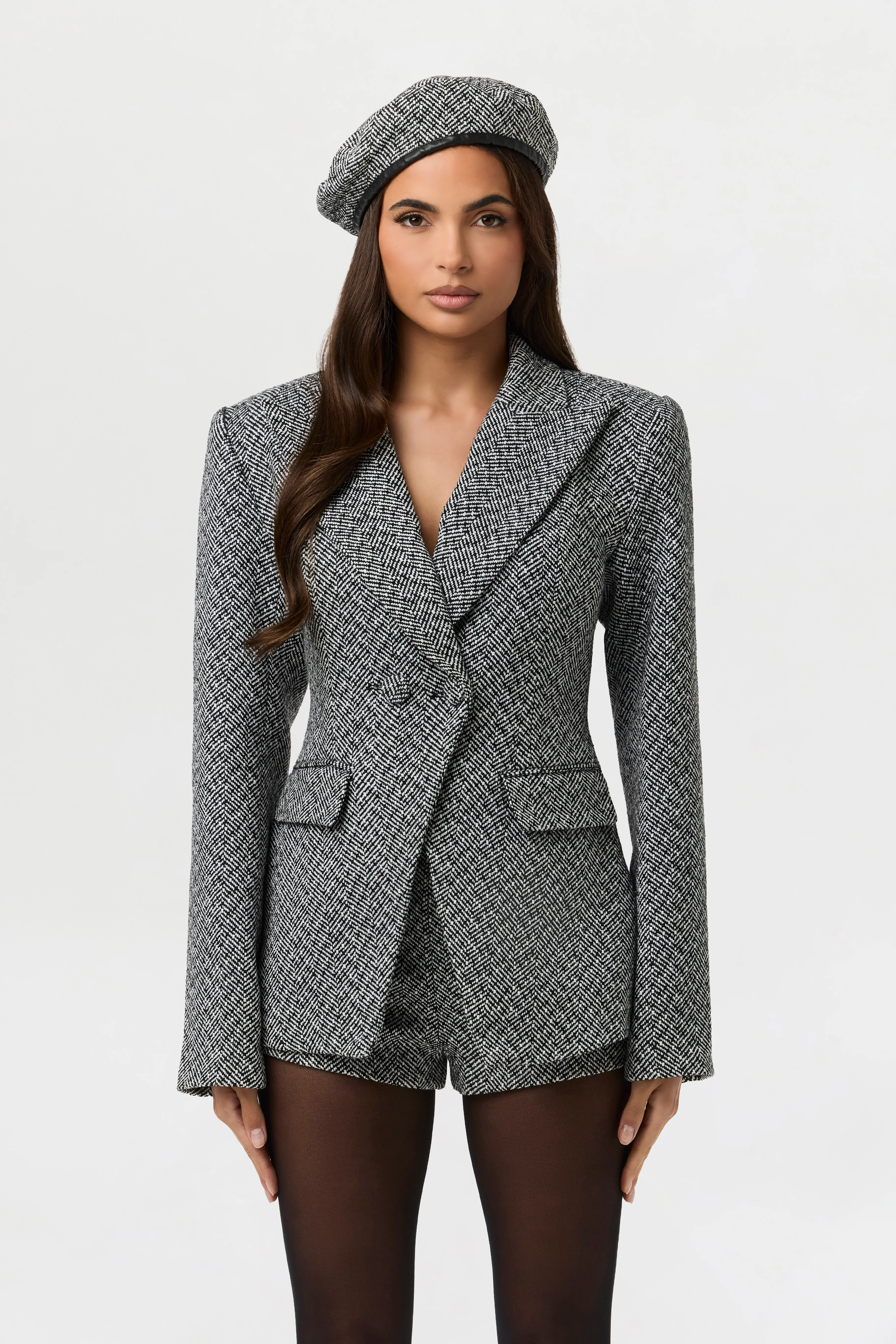 Pattern Suiting Double Breasted Blazer - Image 2