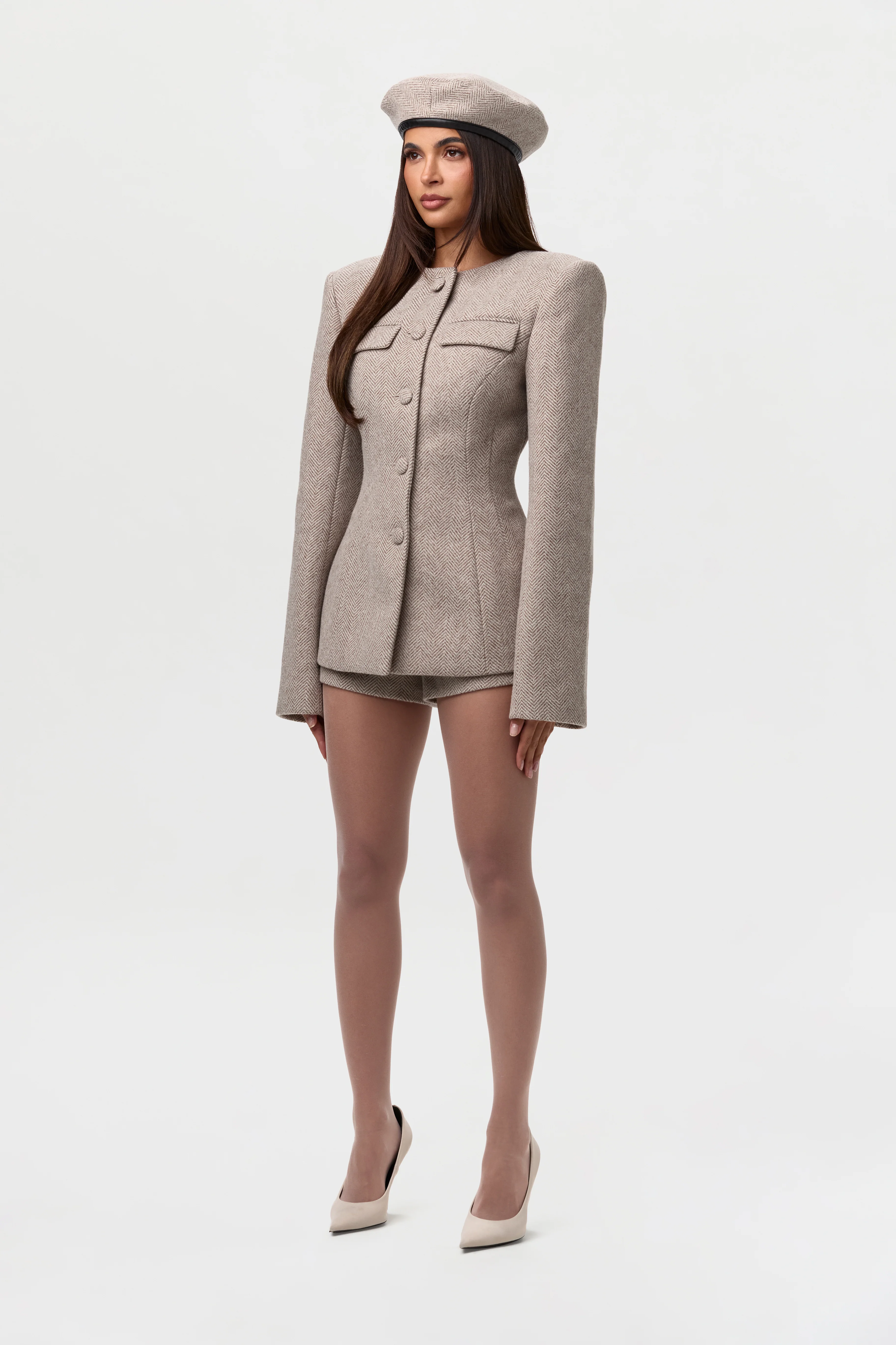 Chevron Suited Hot Pants - Image 5
