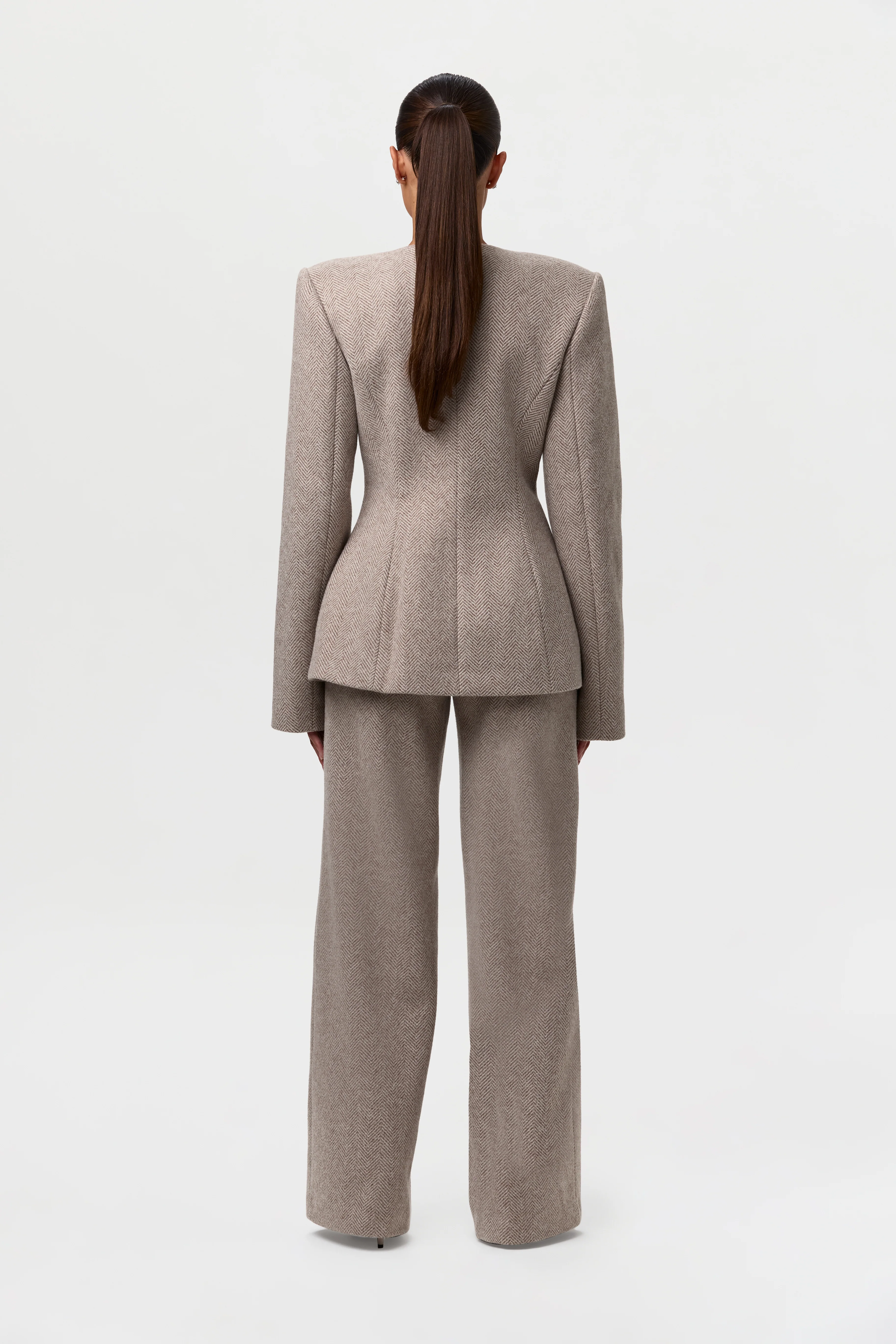 Chevron Wide-Leg Suit Pant - Image 4