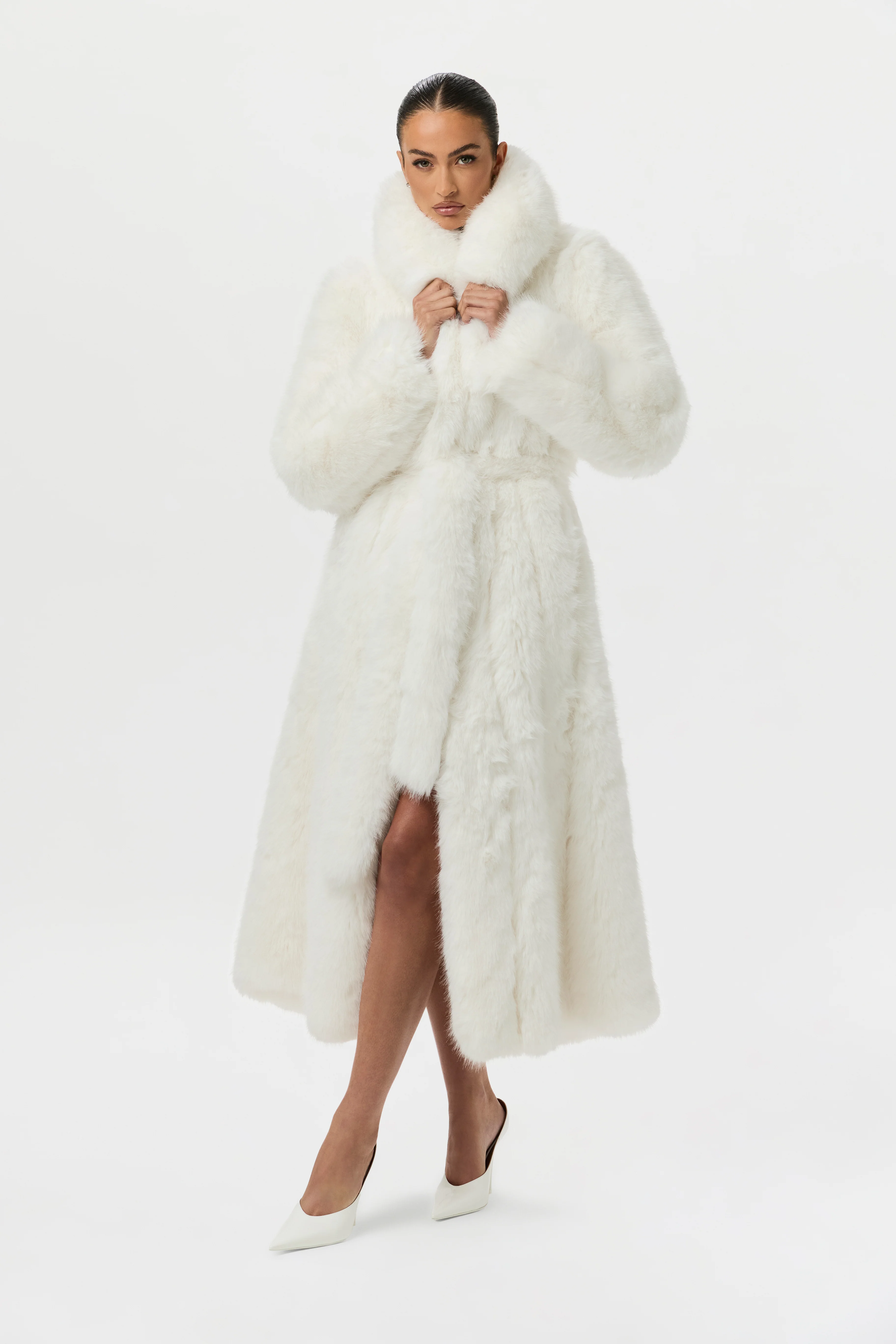 Faux Fur Pelted Coat - Image 3