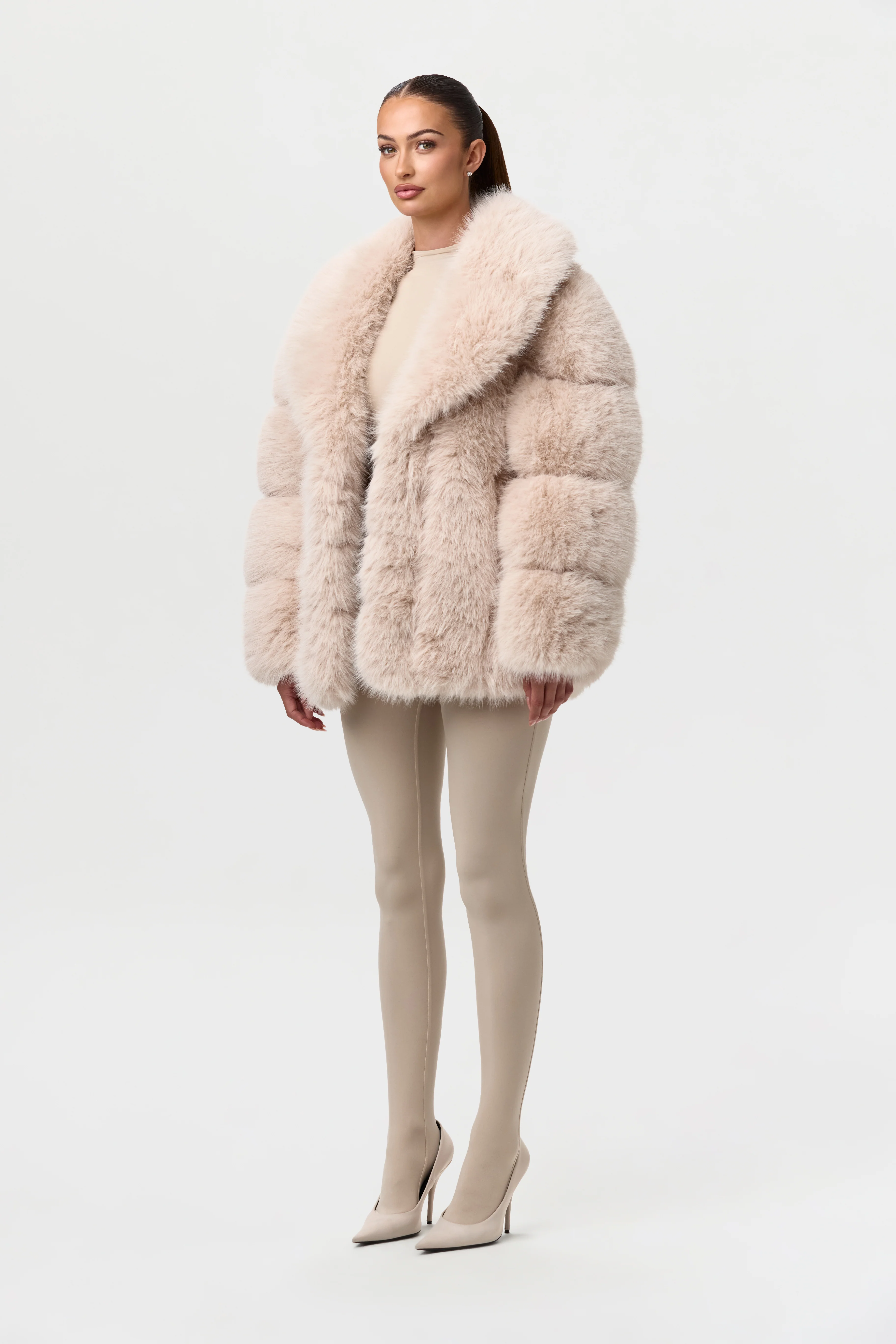 Faux Mink Pelted Coat - Image 14