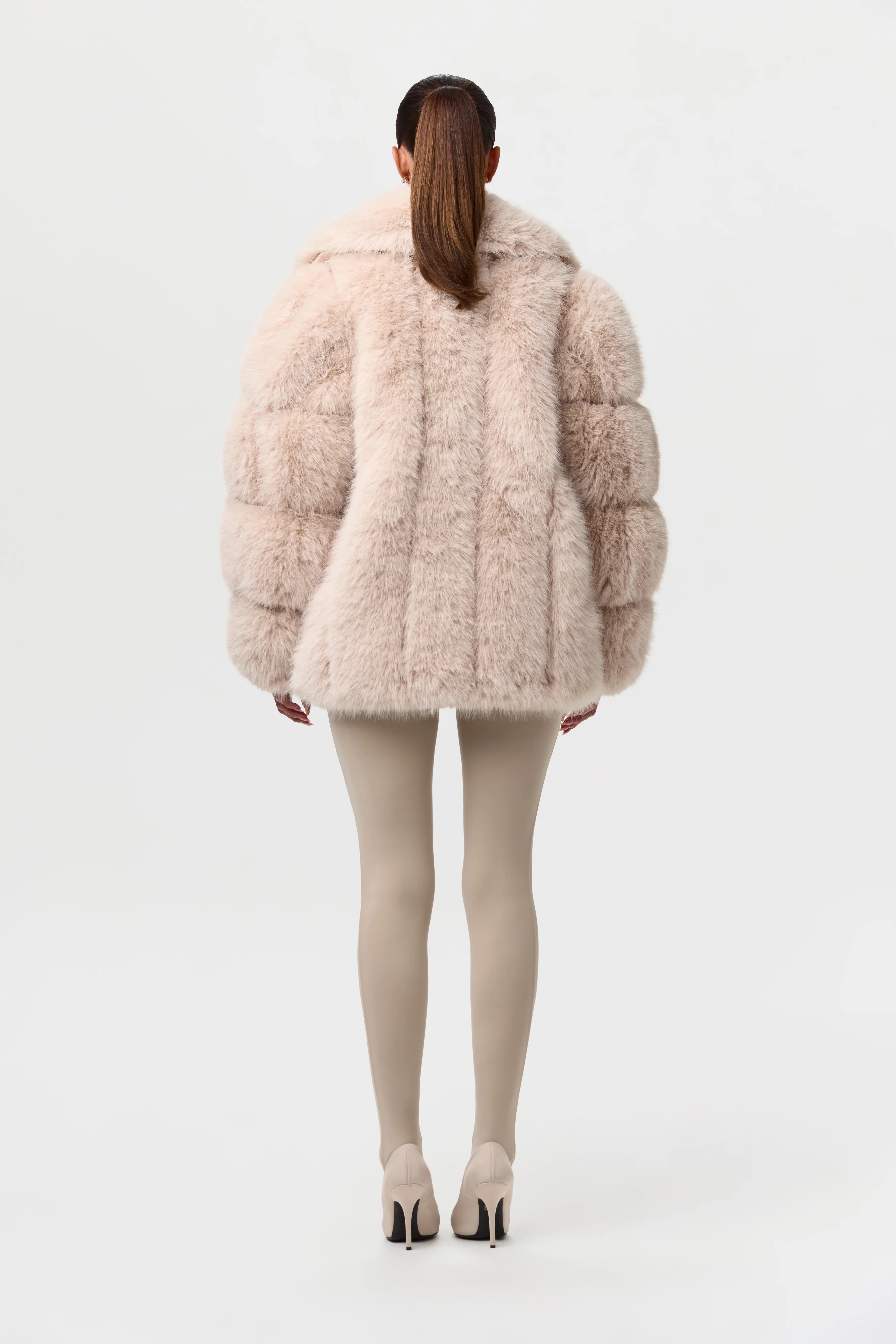 Faux Mink Pelted Coat - Image 15