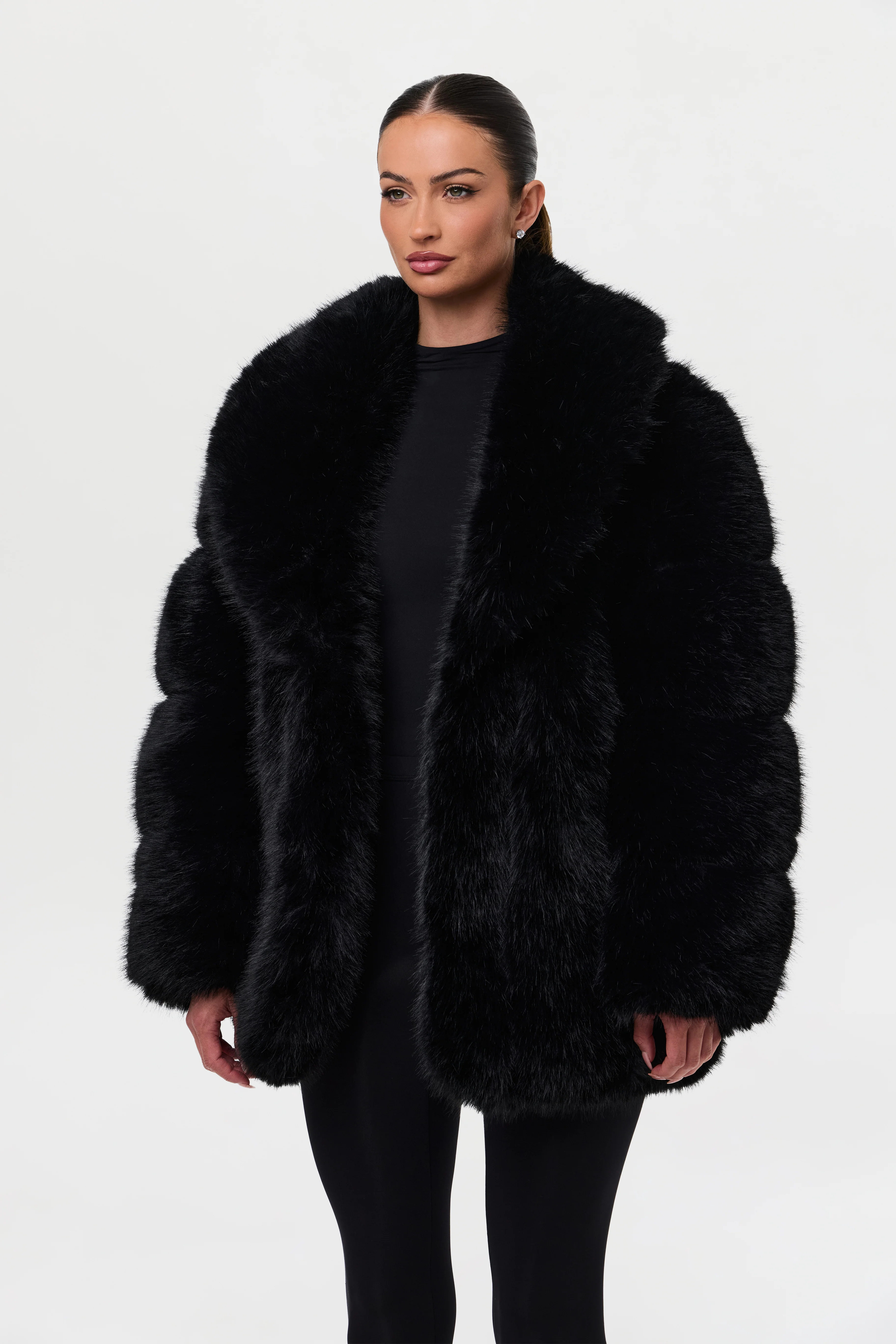 Faux Mink Pelted Coat - Image 25