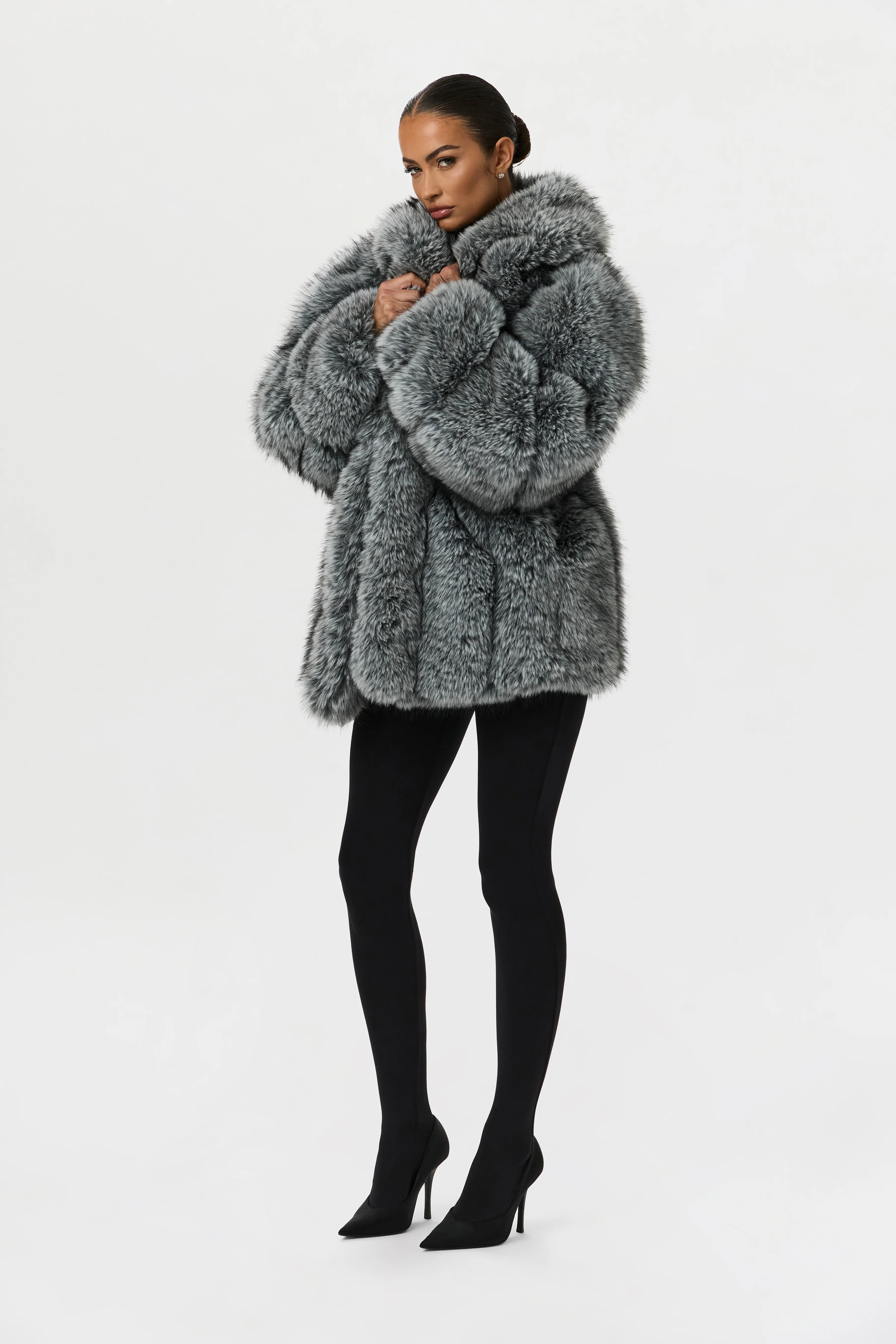 Faux Mink Pelted Coat - Image 3
