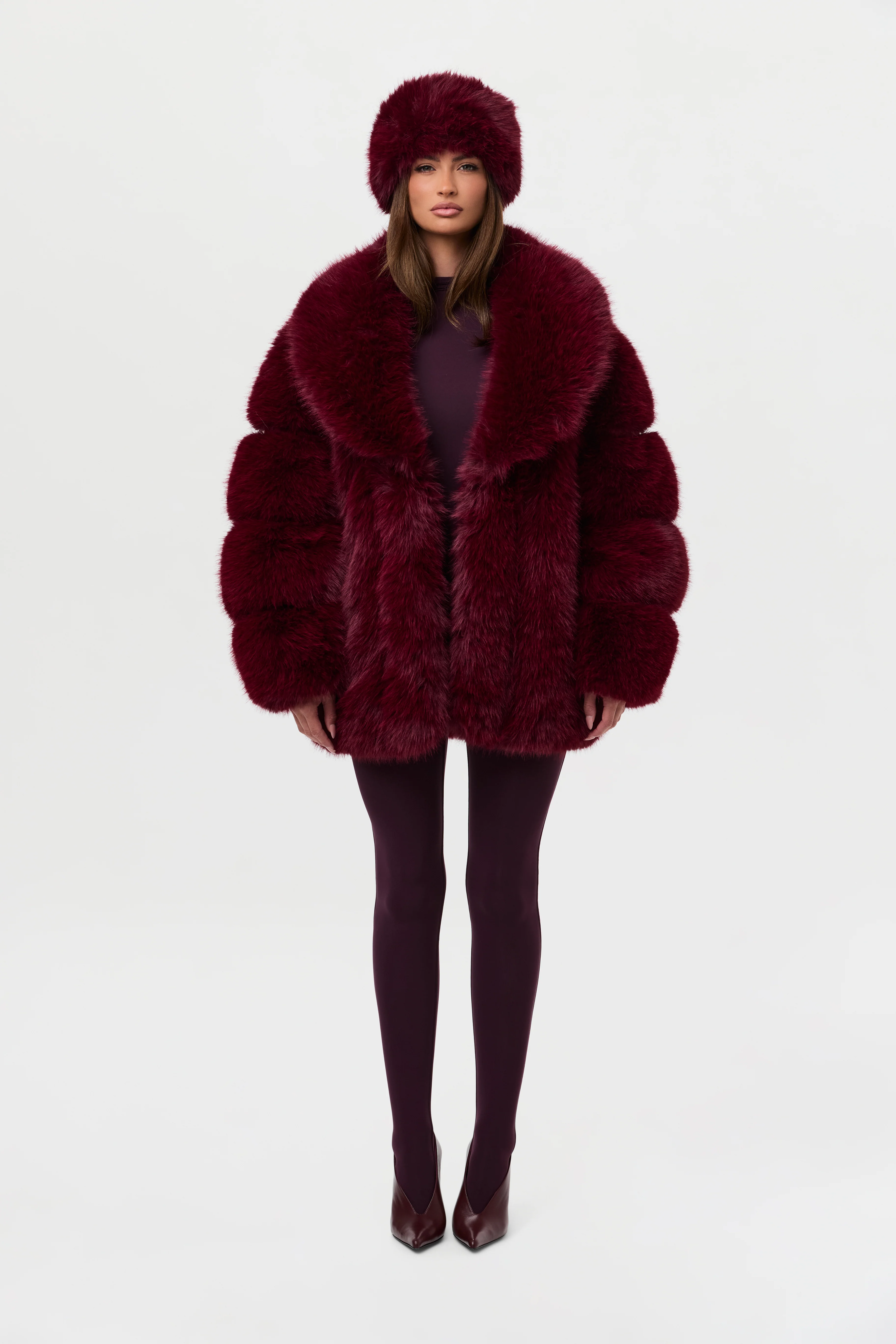 Faux Mink Pelted Coat - Image 34