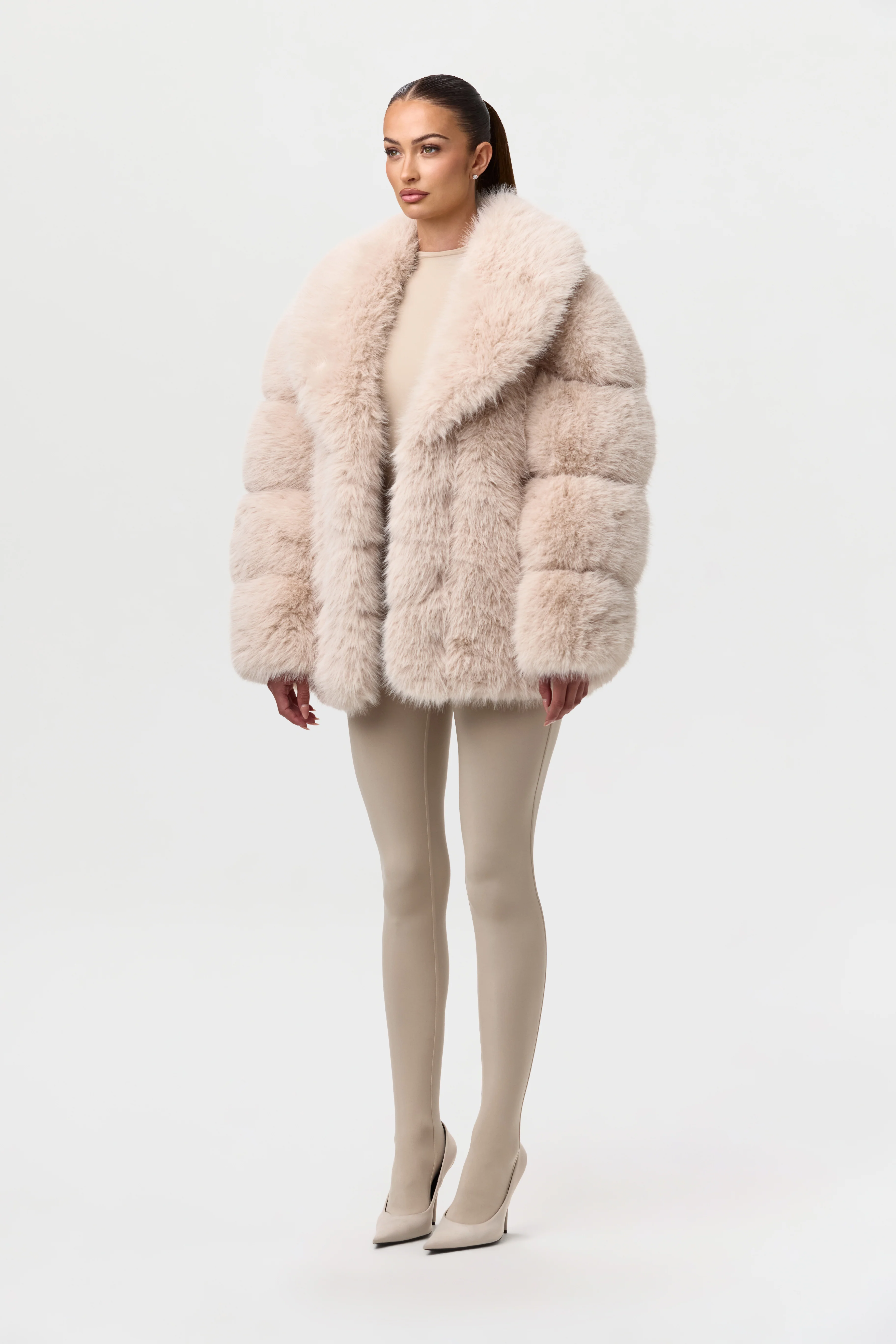 Faux Mink Pelted Coat - Image 9