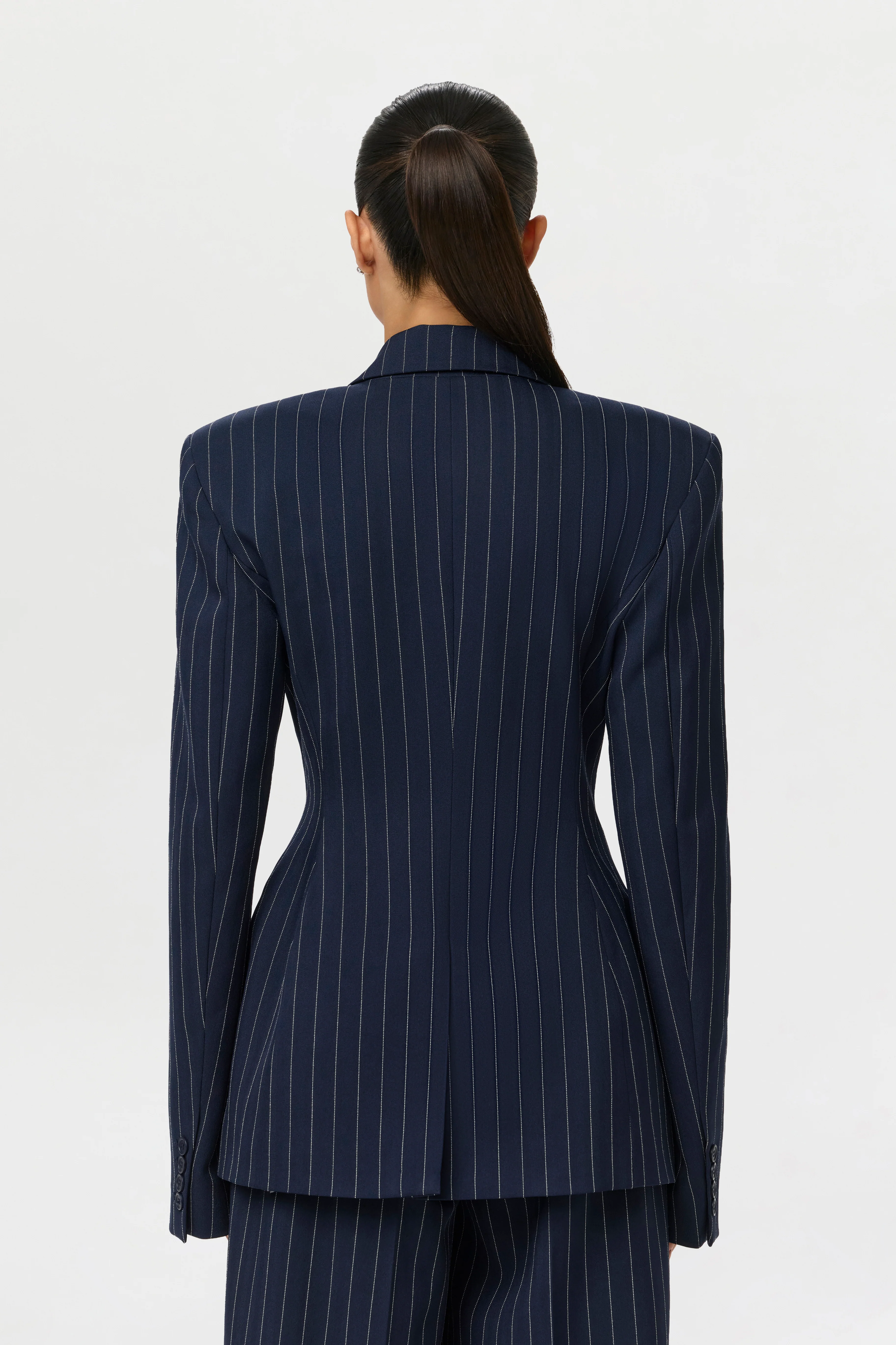 Pinstripe Suited Blazer - Image 19