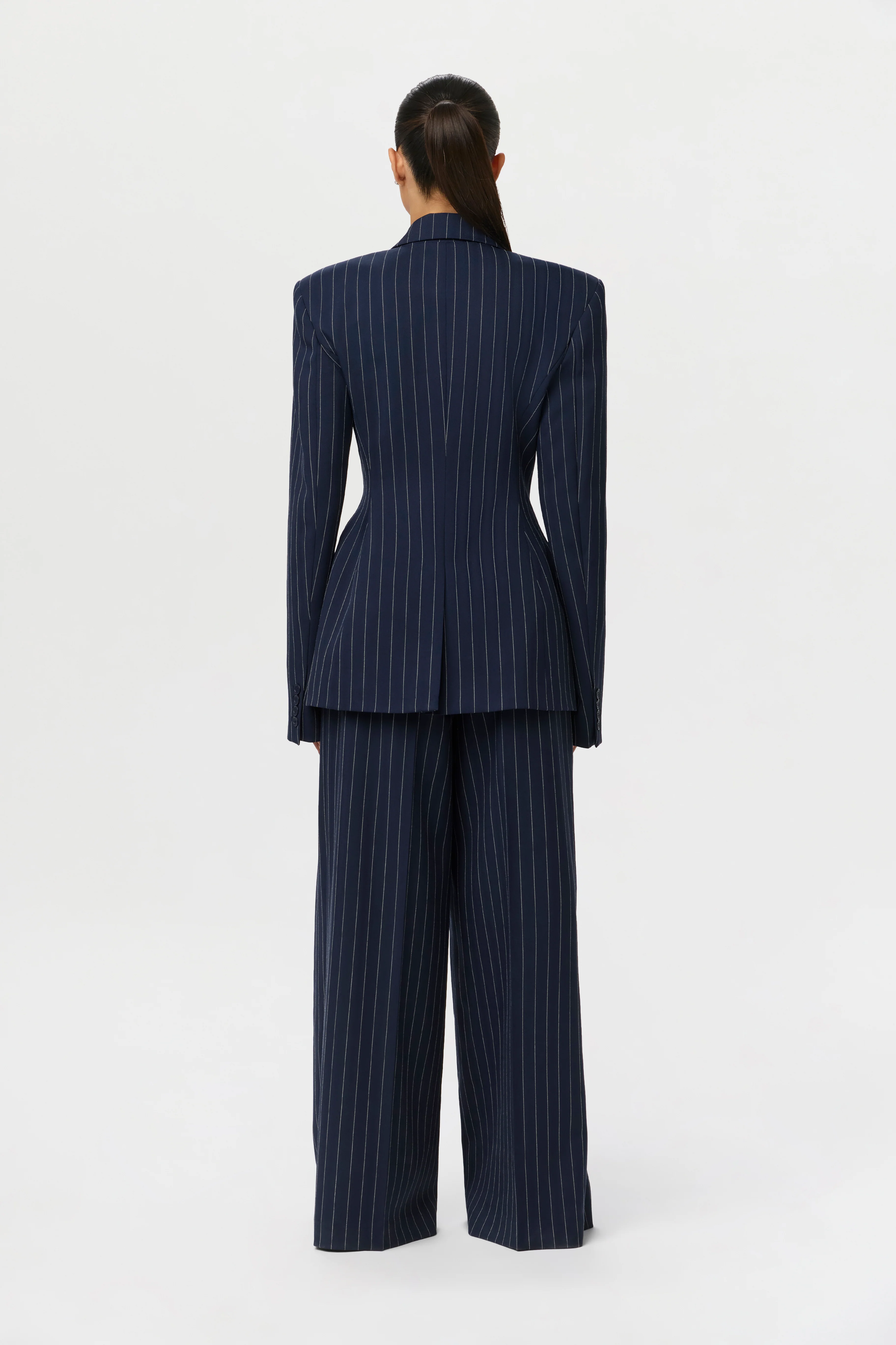 Pinstripe Suited Blazer - Image 21