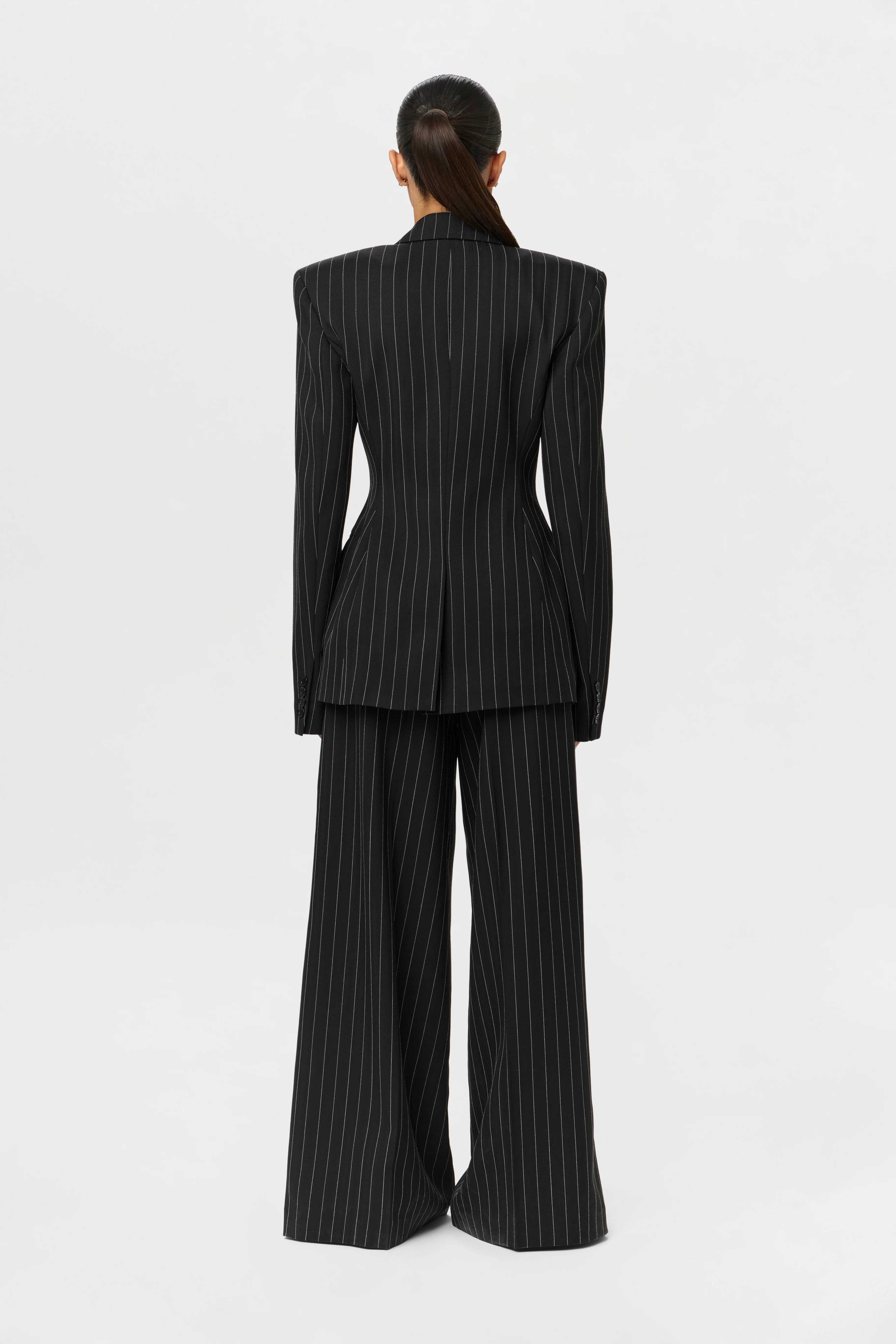 Pinstripe Suited Blazer - Image 6