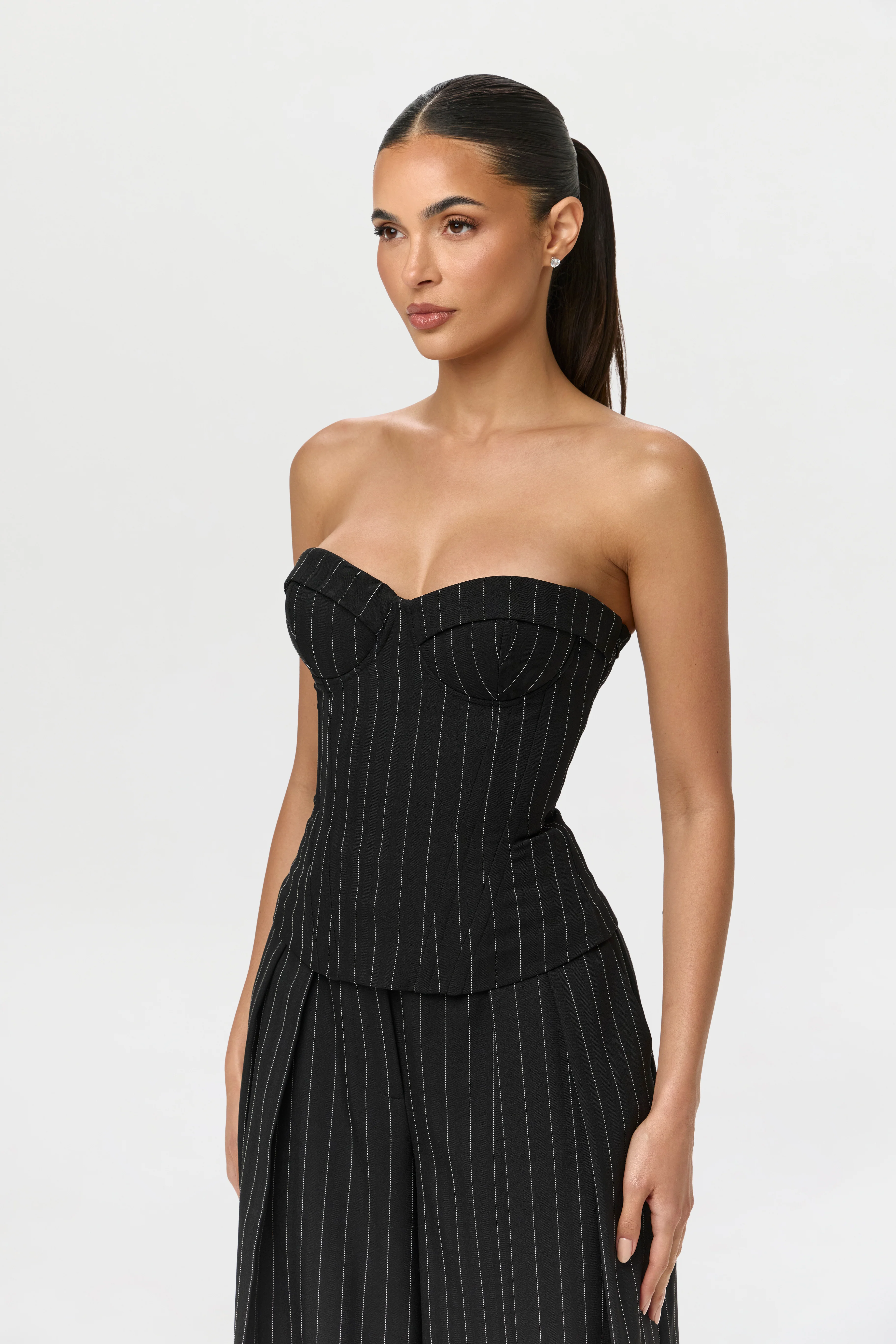 Suiting Pinstripe Bustier - Image 4