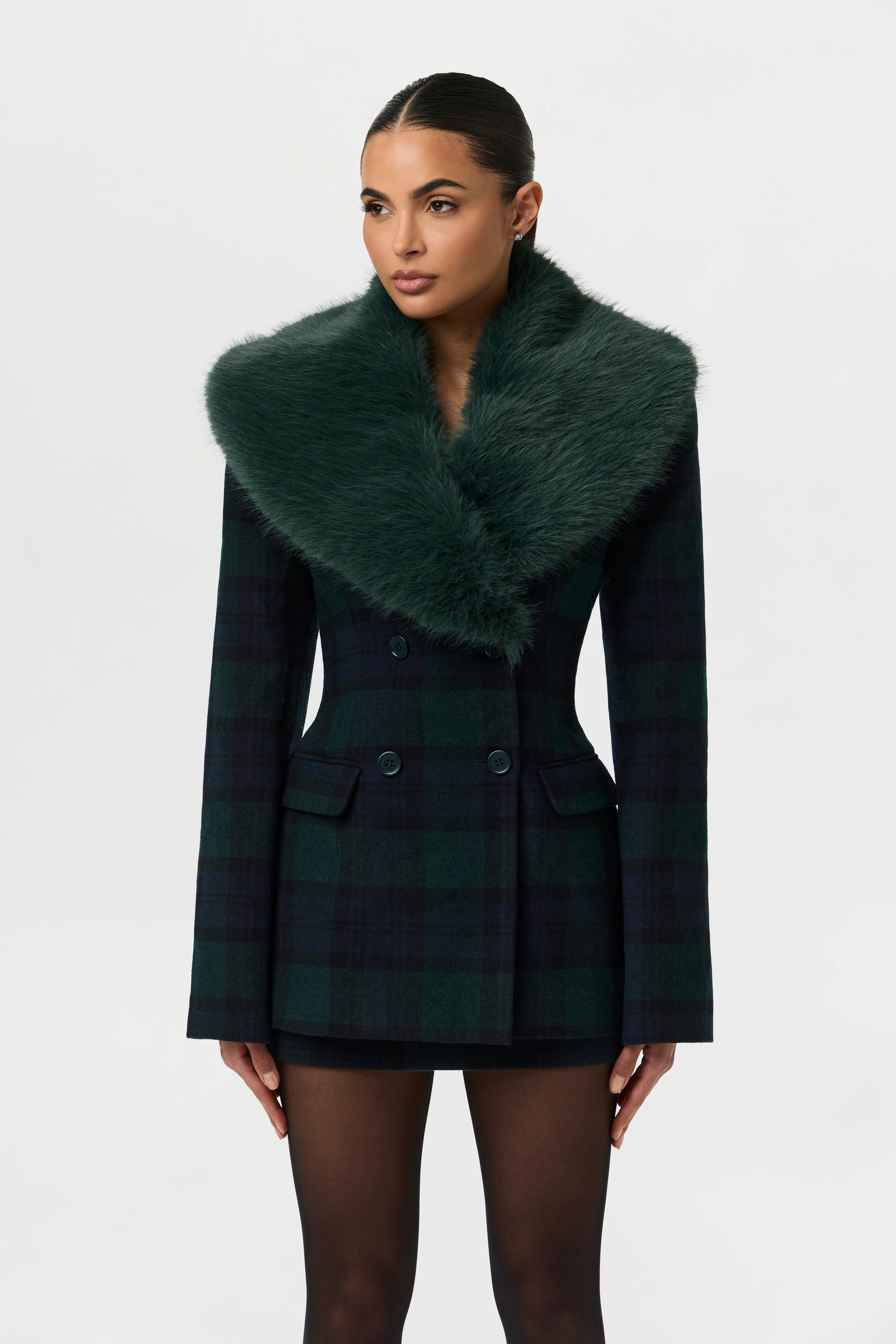 Suiting Plaid Mini Skirt - Image 2
