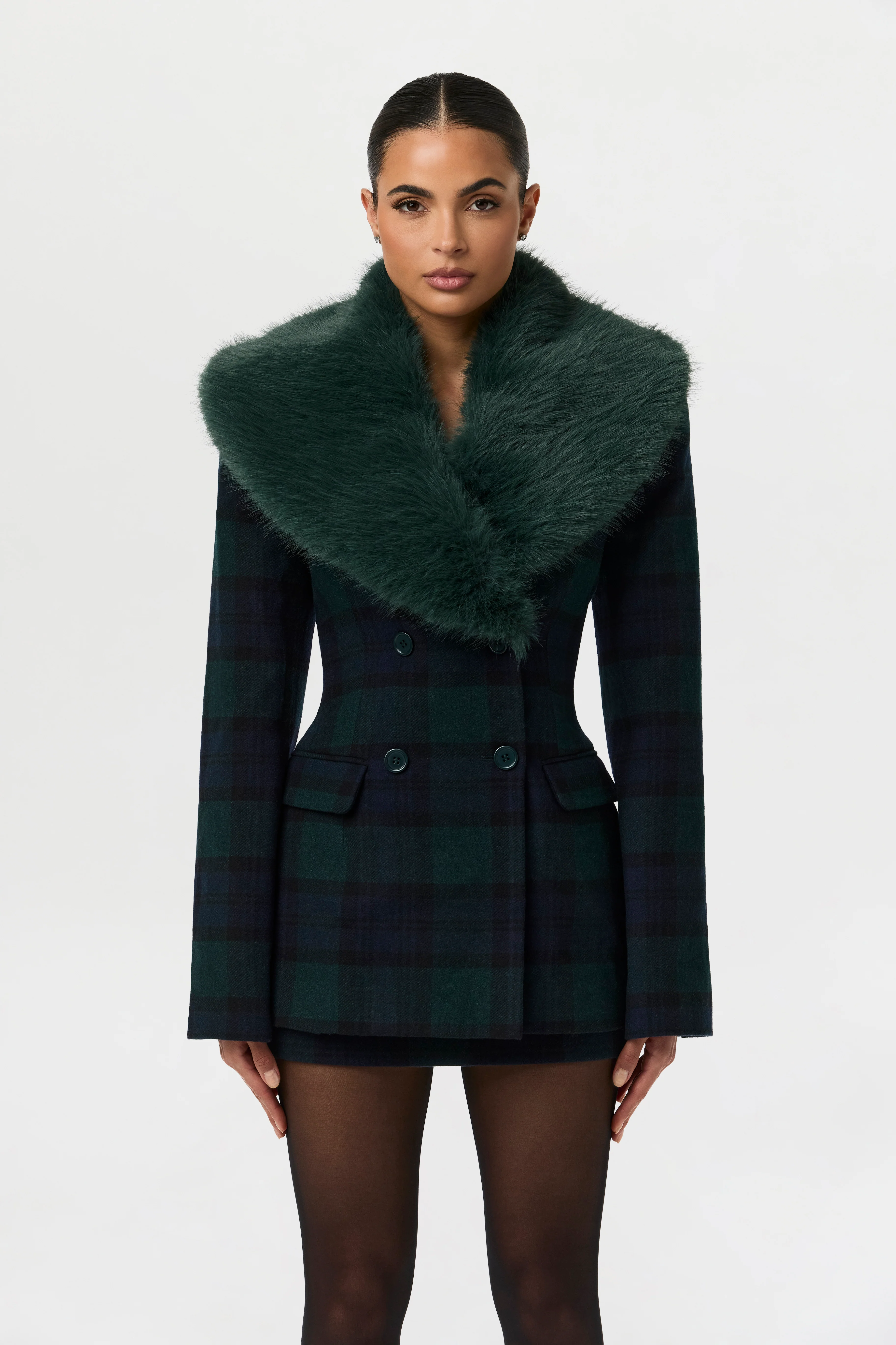 Suiting Plaid Mini Skirt - Image 4