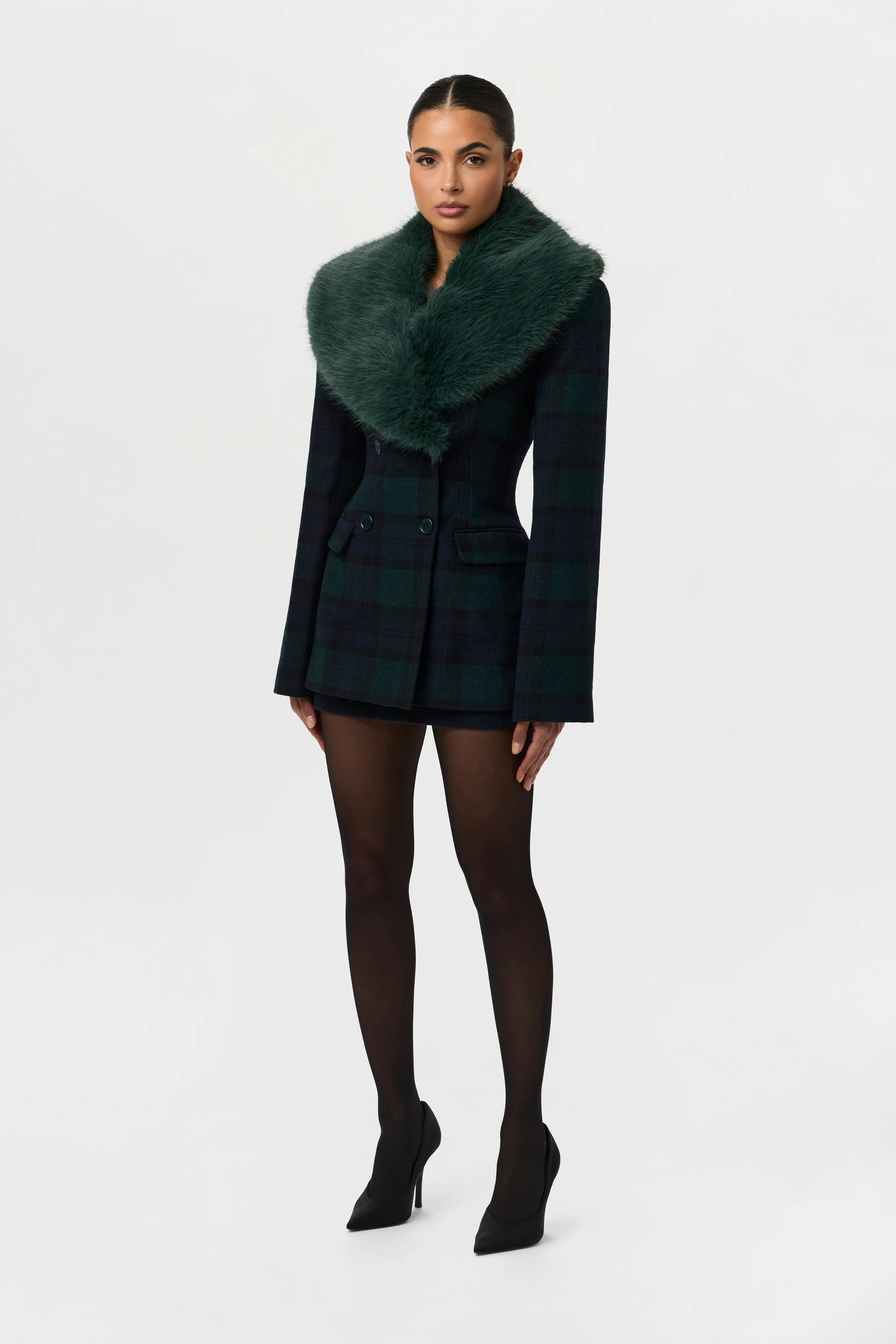 Suiting Plaid Mini Skirt - Image 5