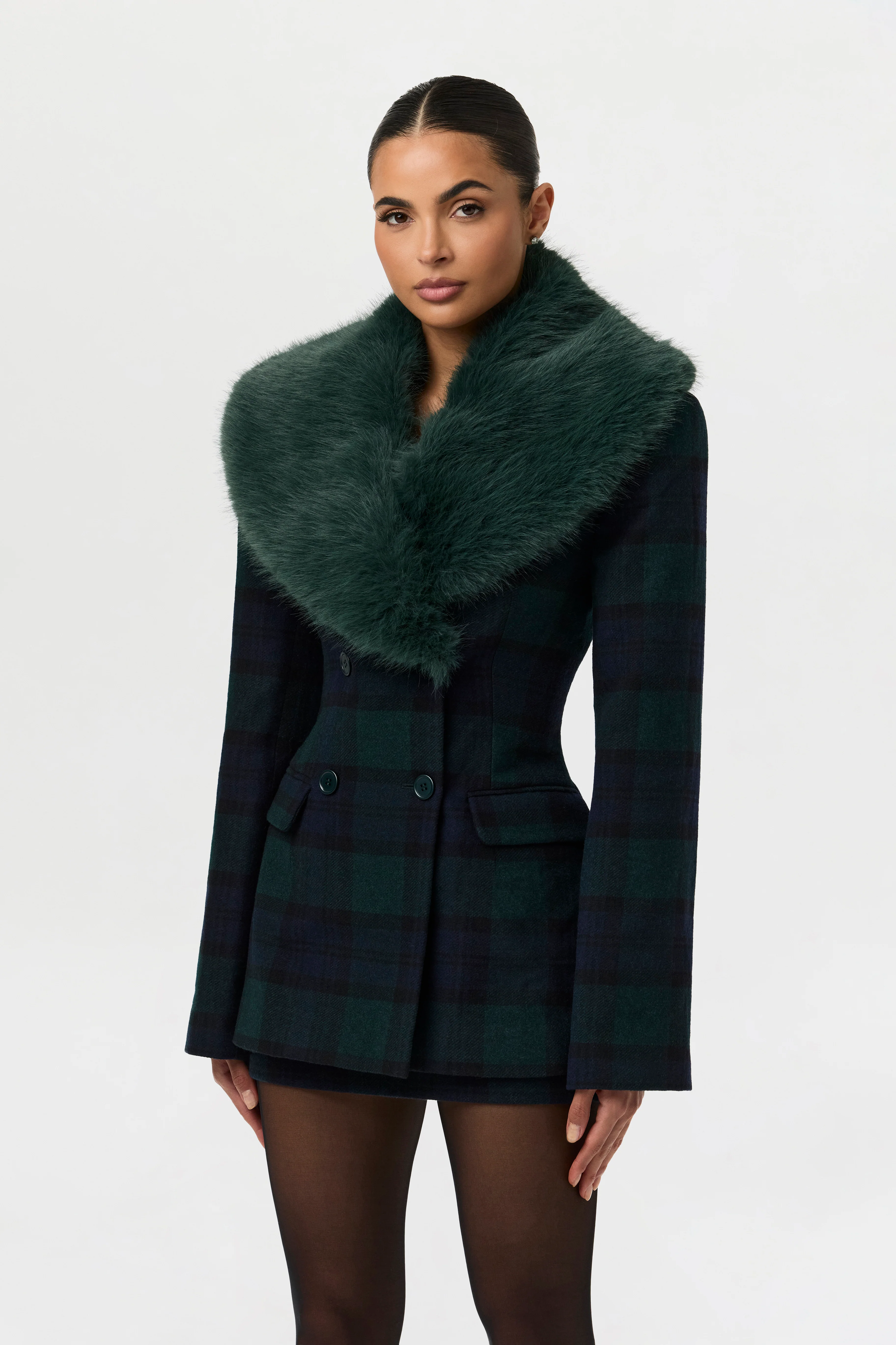 Suiting Plaid Mini Skirt - Image 6