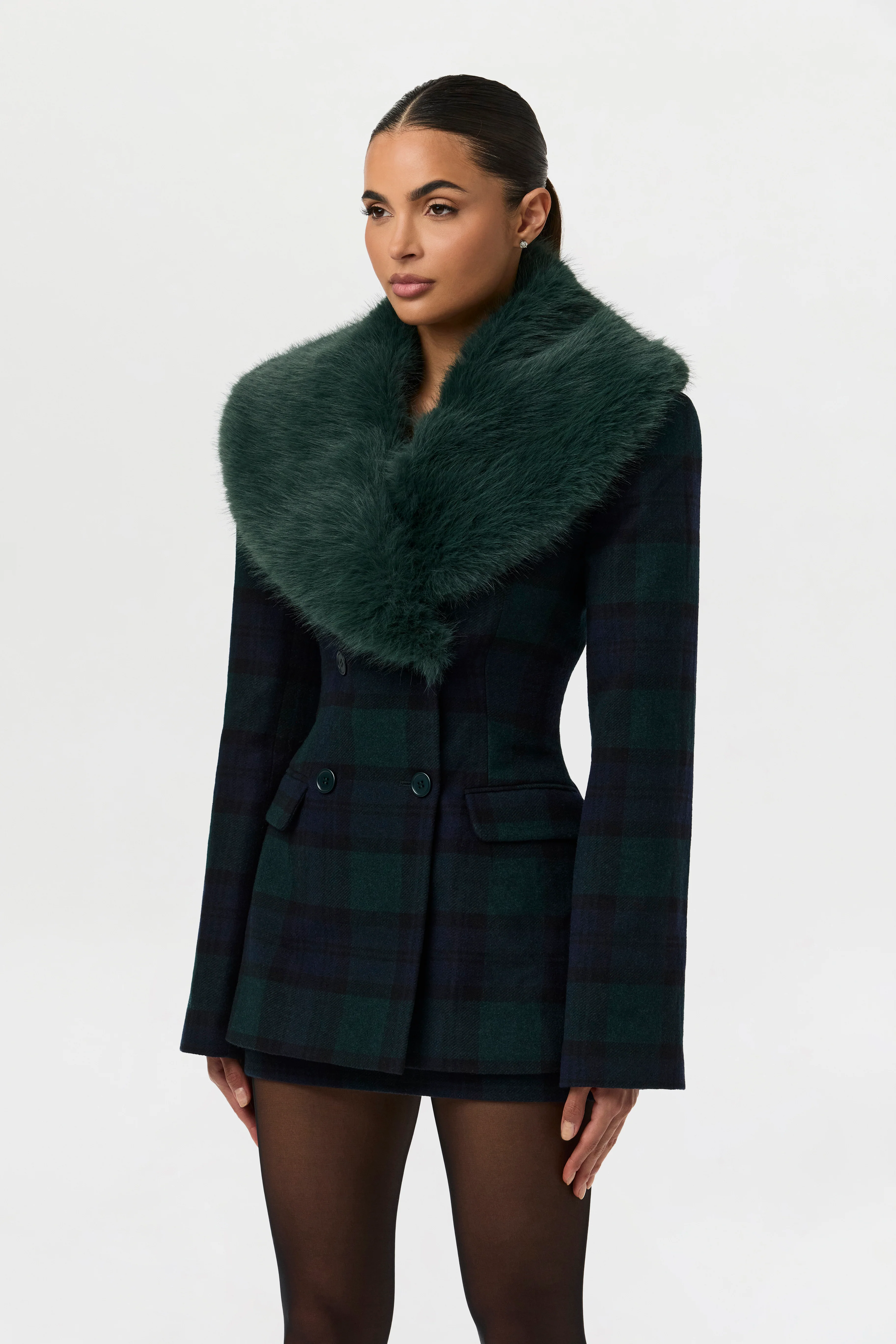Suiting Plaid Mini Skirt - Image 7