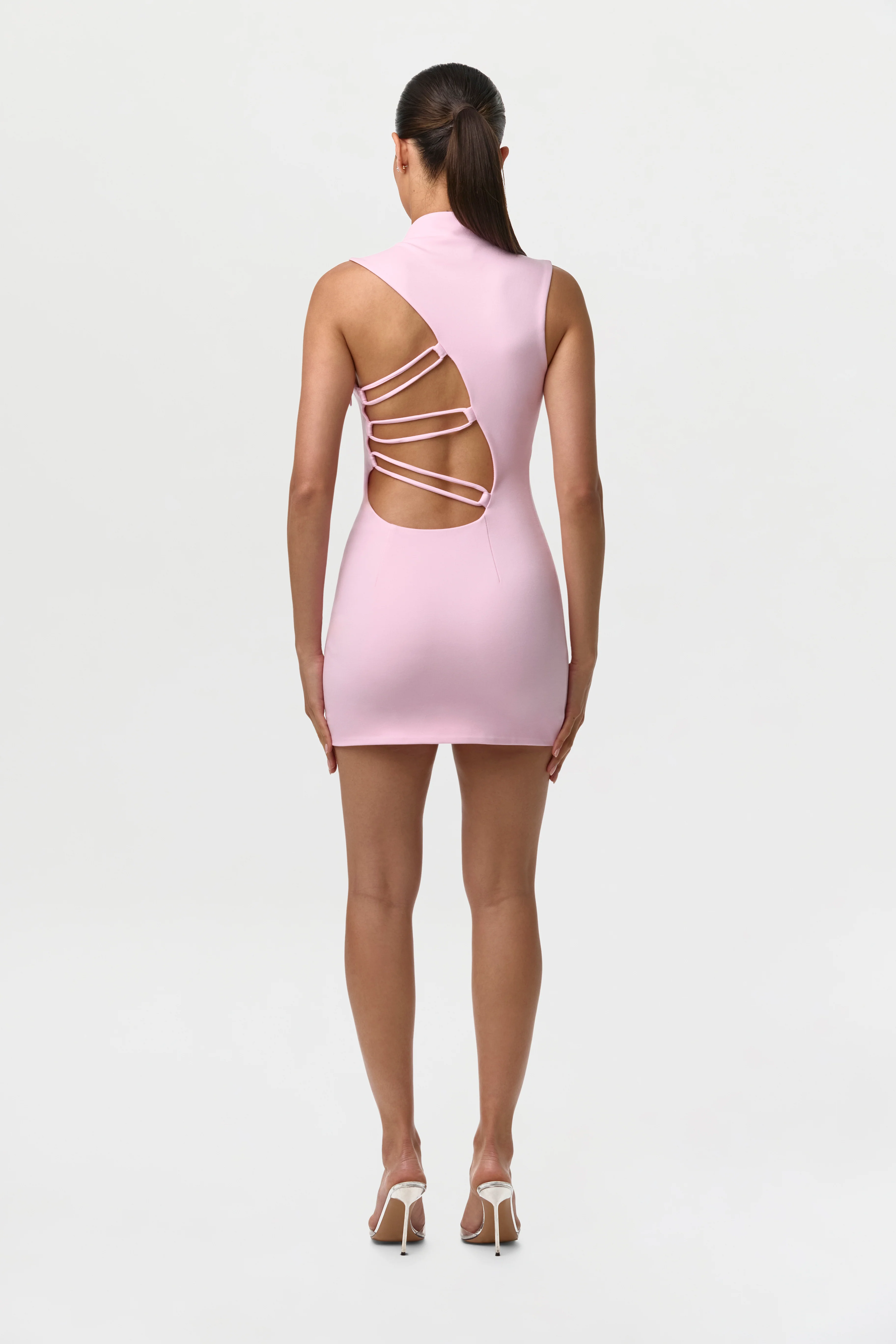 Ponte Cut Out Mini Dress - Image 6