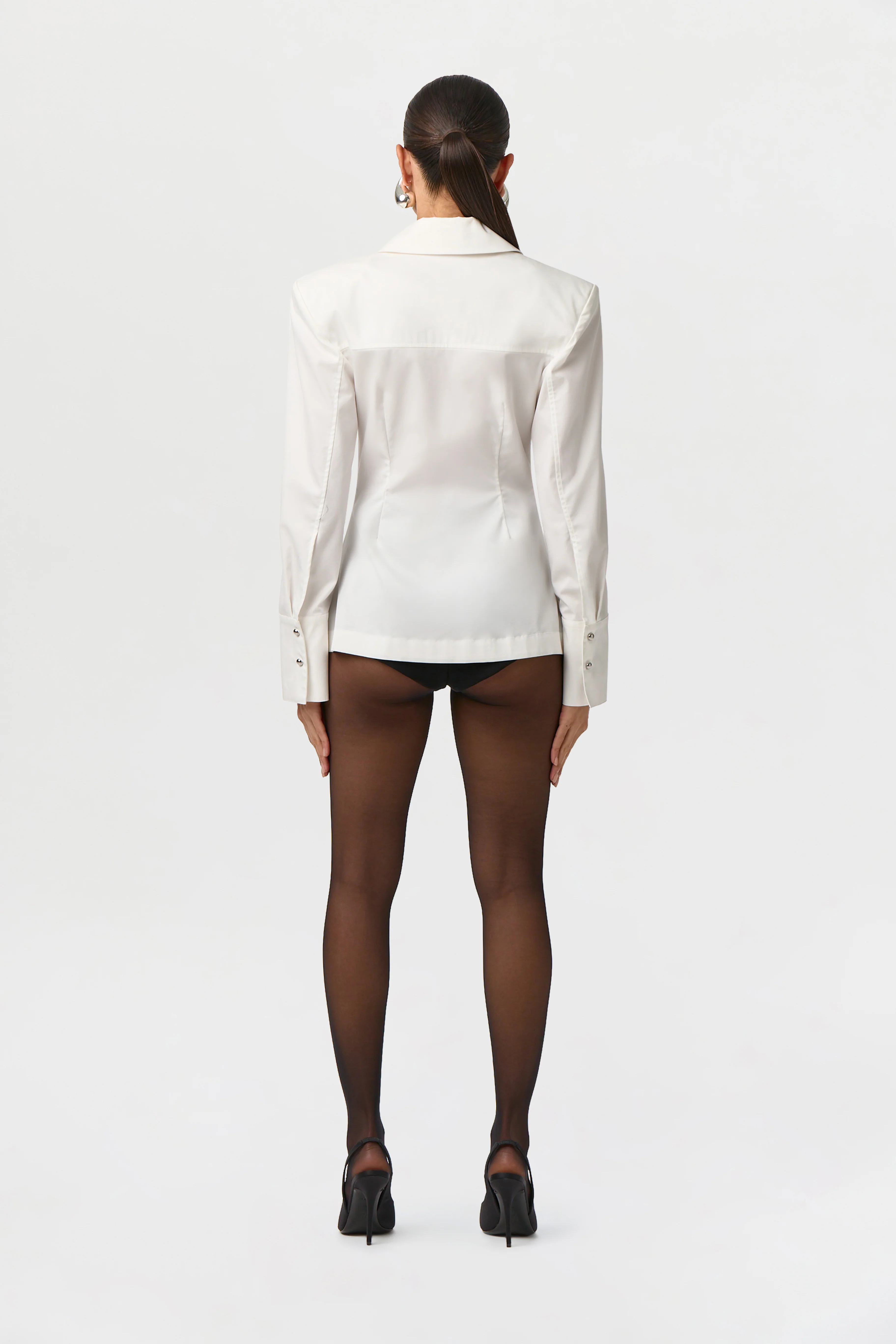 Shirting Open Front Button Top - Image 5