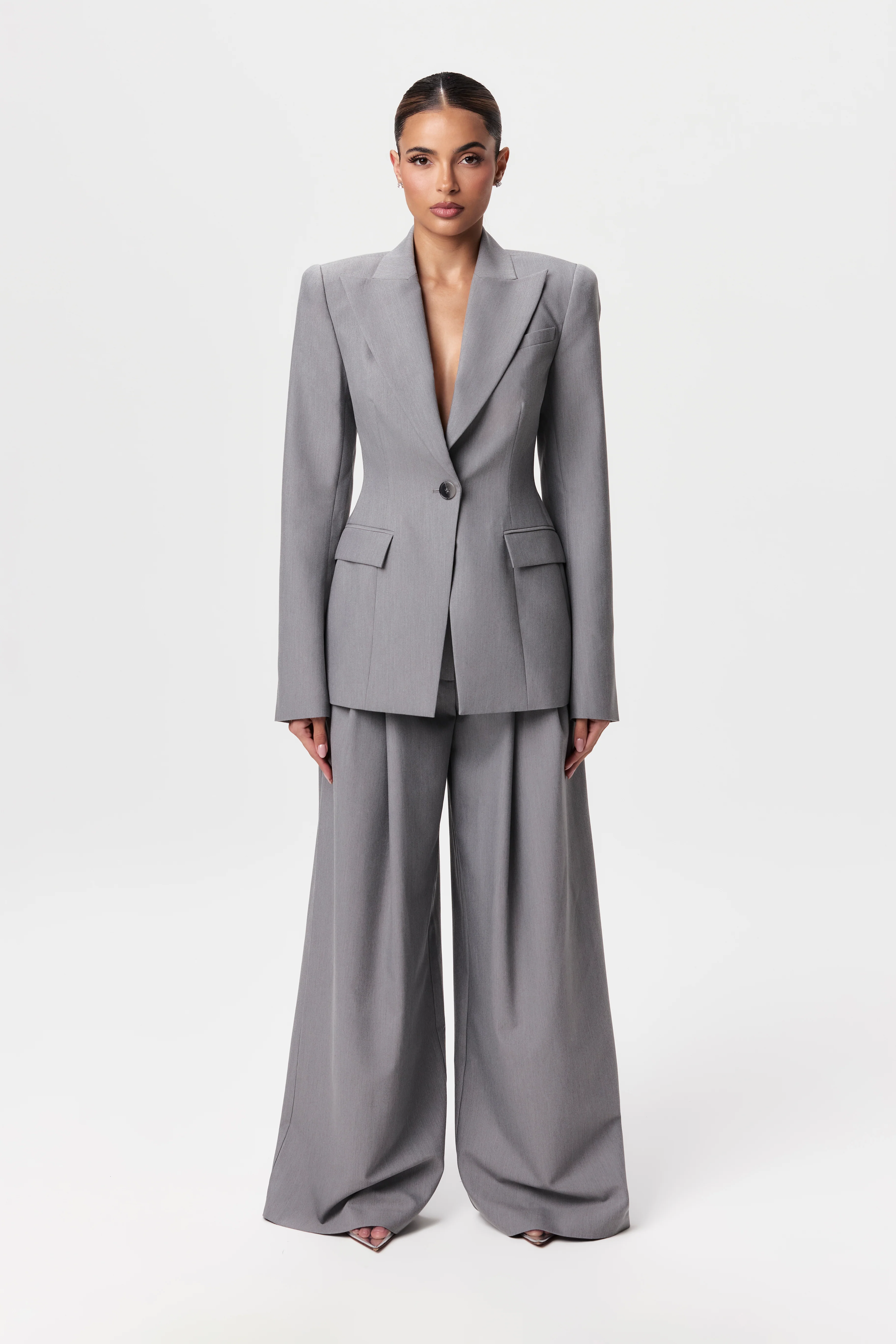 Power Shoulder Suited Blazer - Image 11